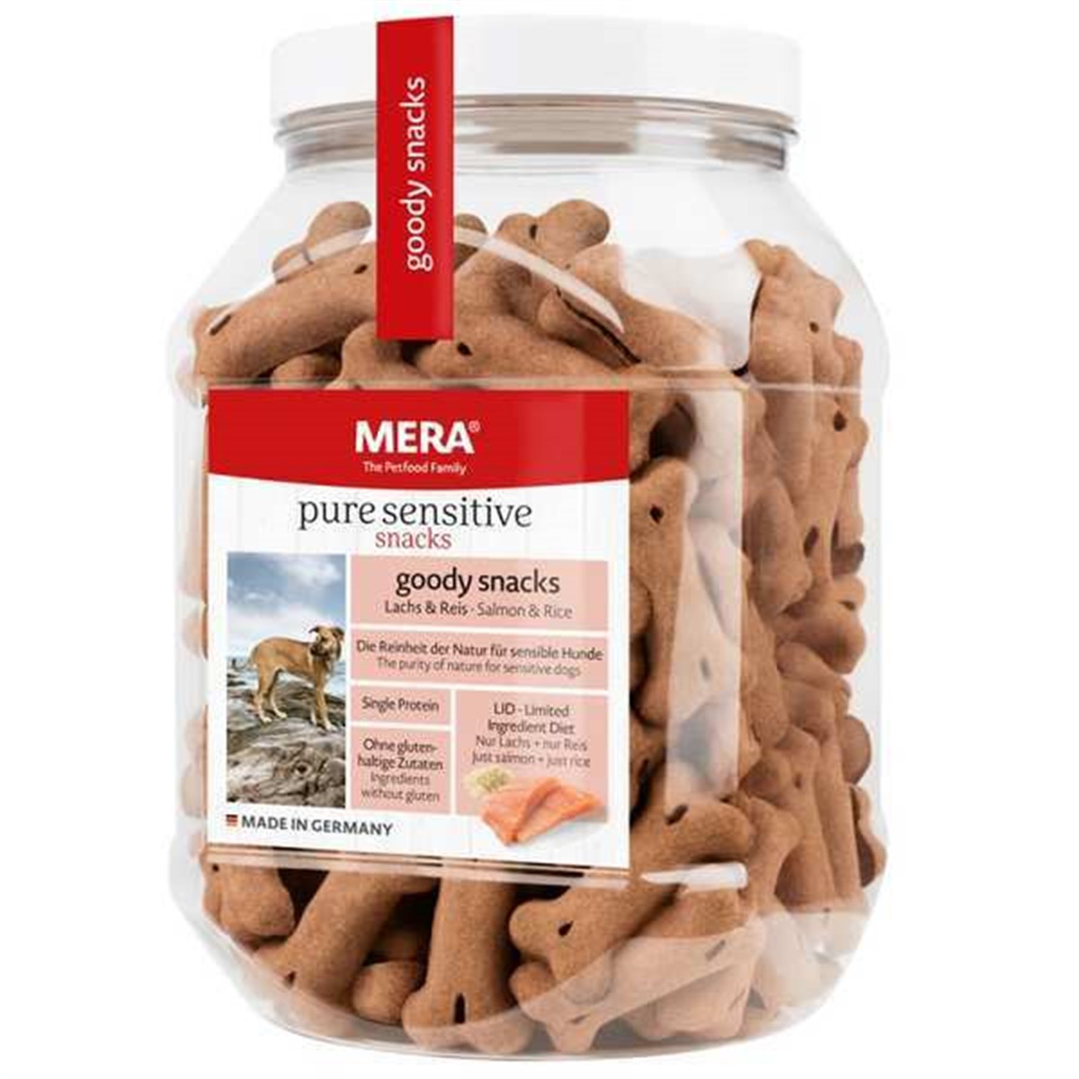 Meradog Pure Goody Snacks Somonlu ve Pirinçli Yetişkin Hassas Köpek Bisküvisi 600 Gr