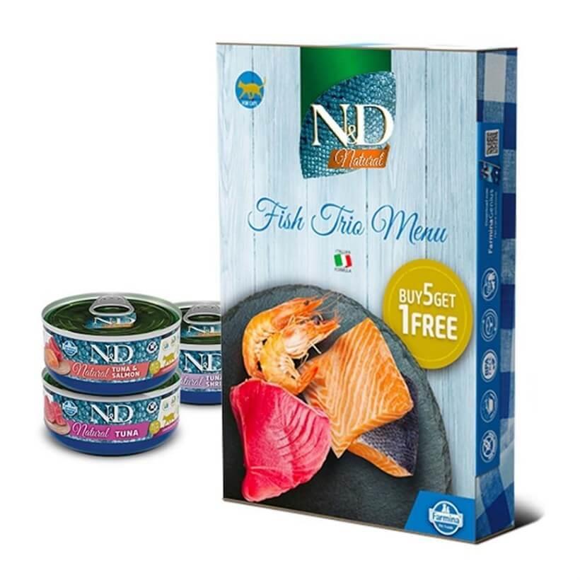 N&D Natural Somon Karides Kedi Konservesi 6 x 70 Gr