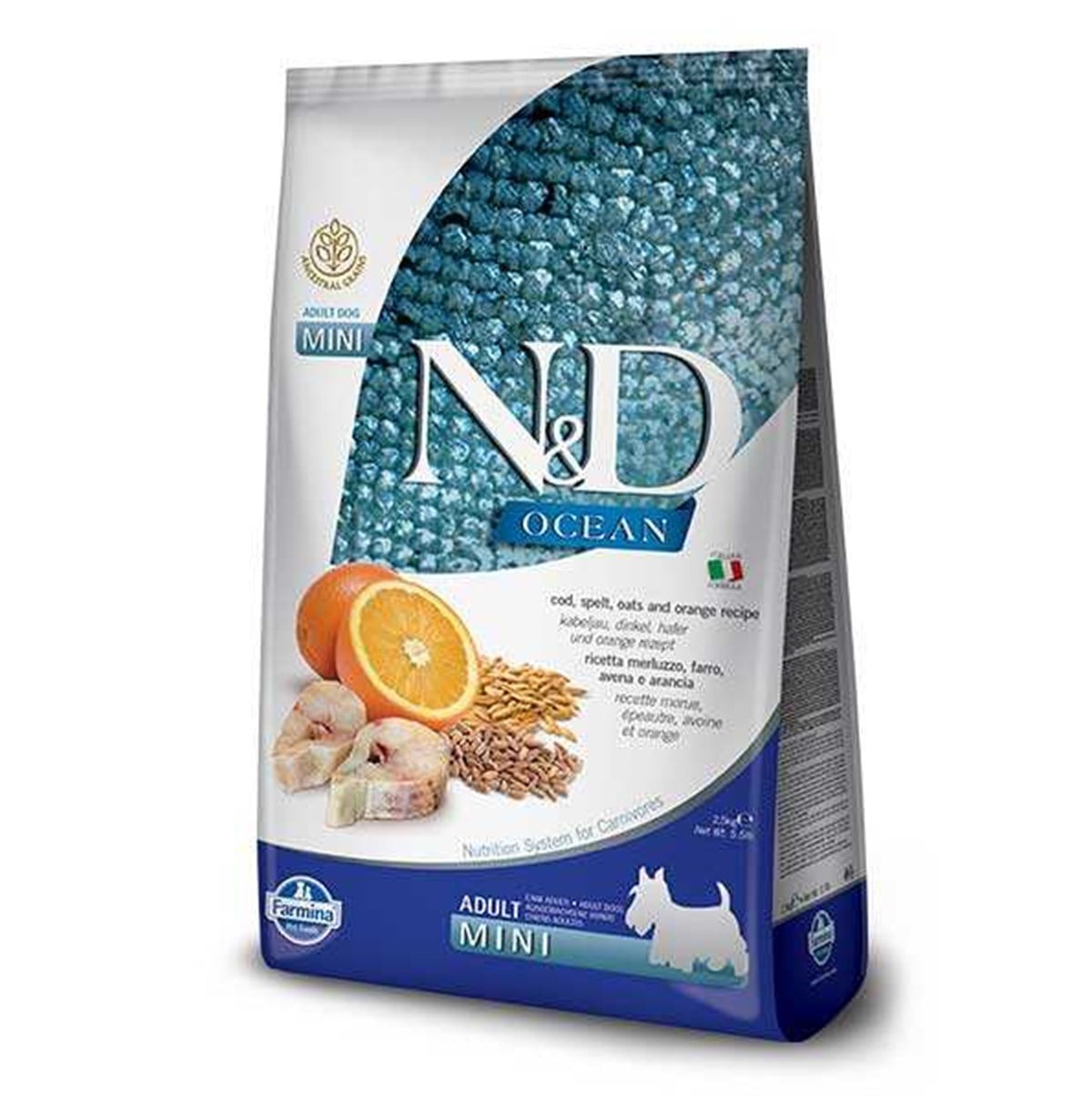 ND Ocean Düşük Tahıllı Balıklı Mini Adult Küçük Irk Yetişkin Köpek Maması 7 Kg
