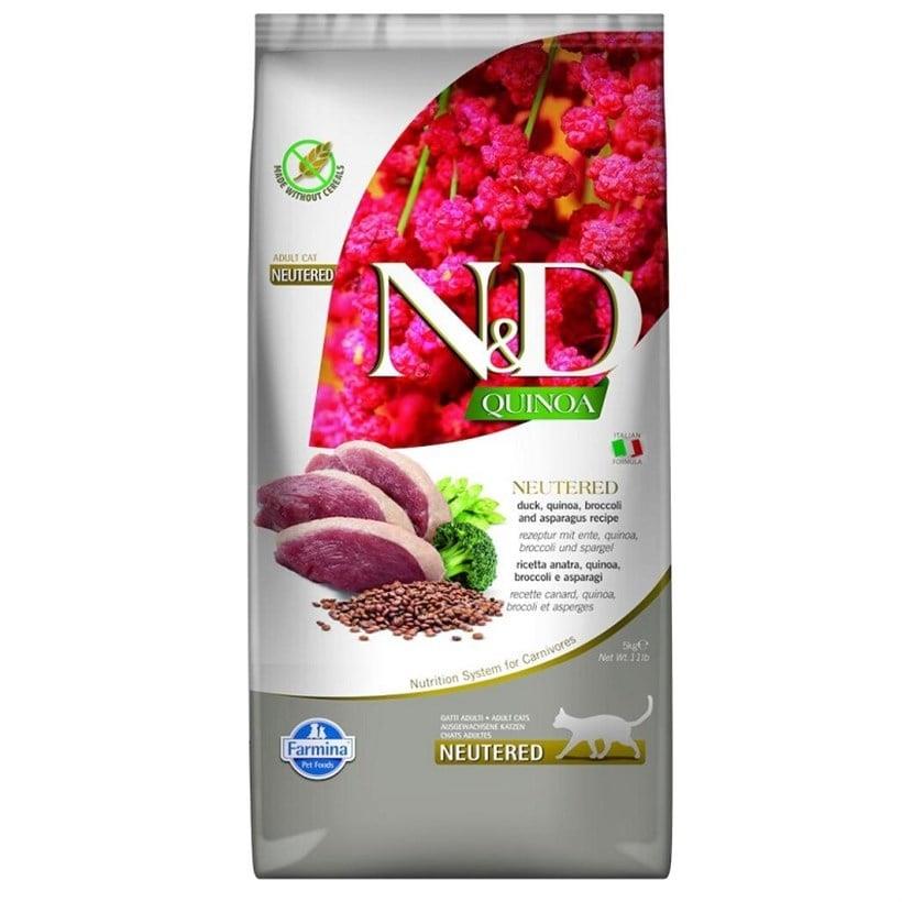 N&D Quinoa Ördek Brokoli Kuşkonmaz Kısır Kedi Maması 5 Kg