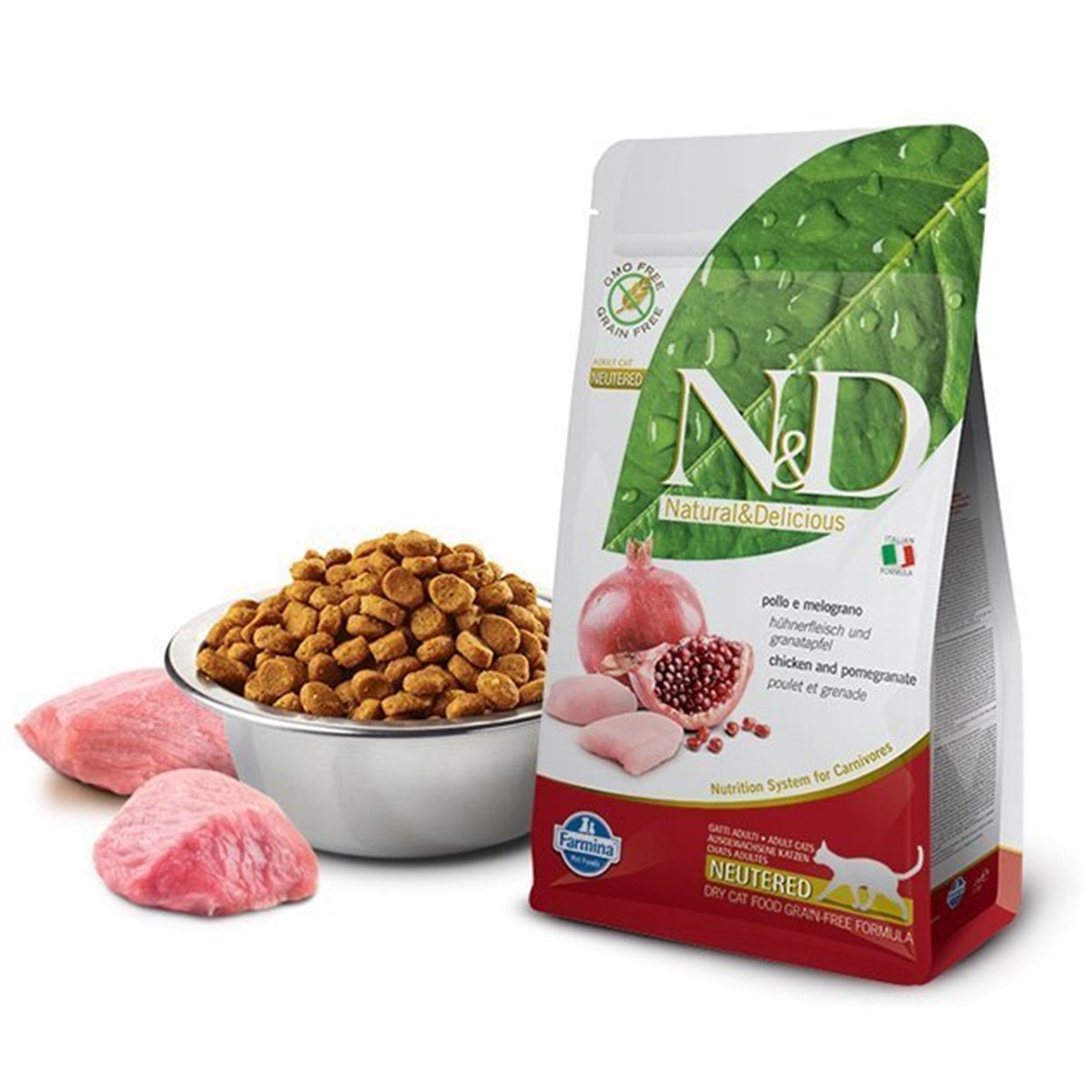 N&D Tavuklu ve Narlı Tahılsız Kısırlaştırılmış Kedi Maması 5 Kg