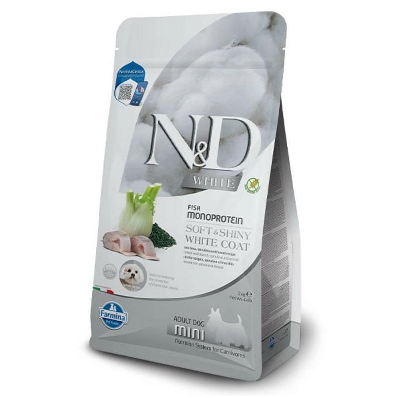 ND White Spirulina Küçük Irk Beyaz Yetişkin Köpek Maması 2 Kg