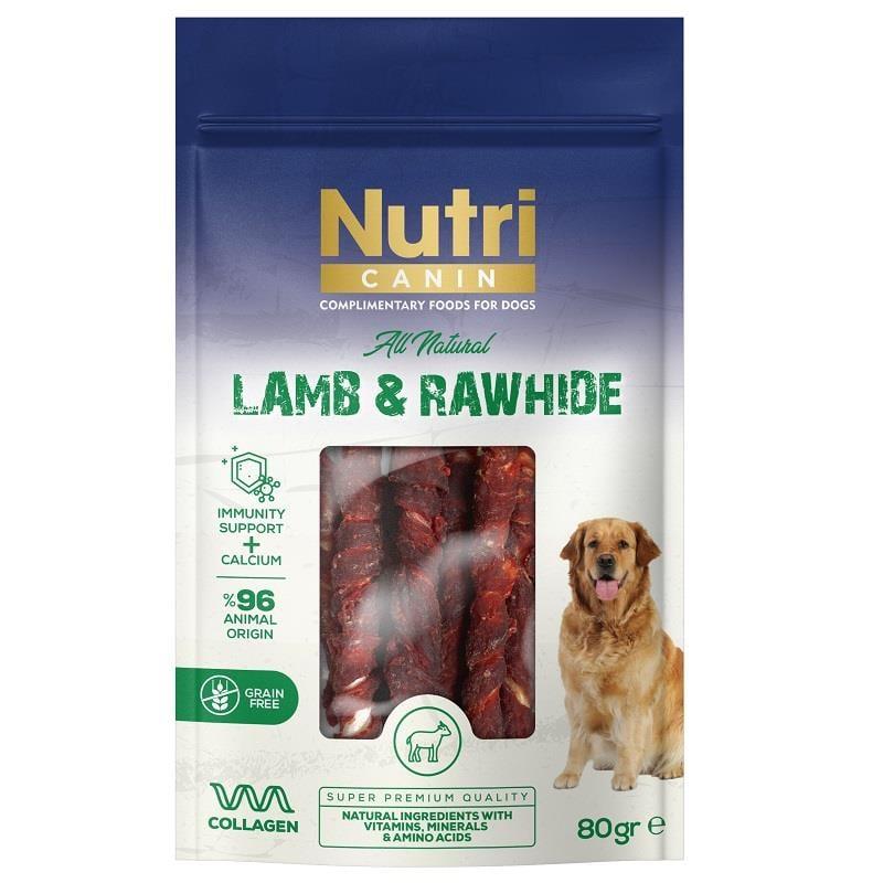 Nutri Canin Kuzu Etli Sarılı Kemik Köpek Ödülü 80 Gr