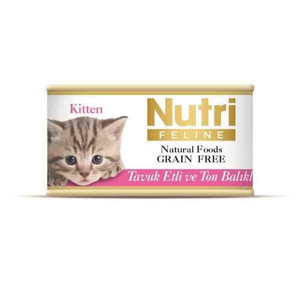 Nutri Feline Kitten Tavuklu ve Ton Balıklı Tahılsız Konserve Yavru Kedi Maması 85 Gr
