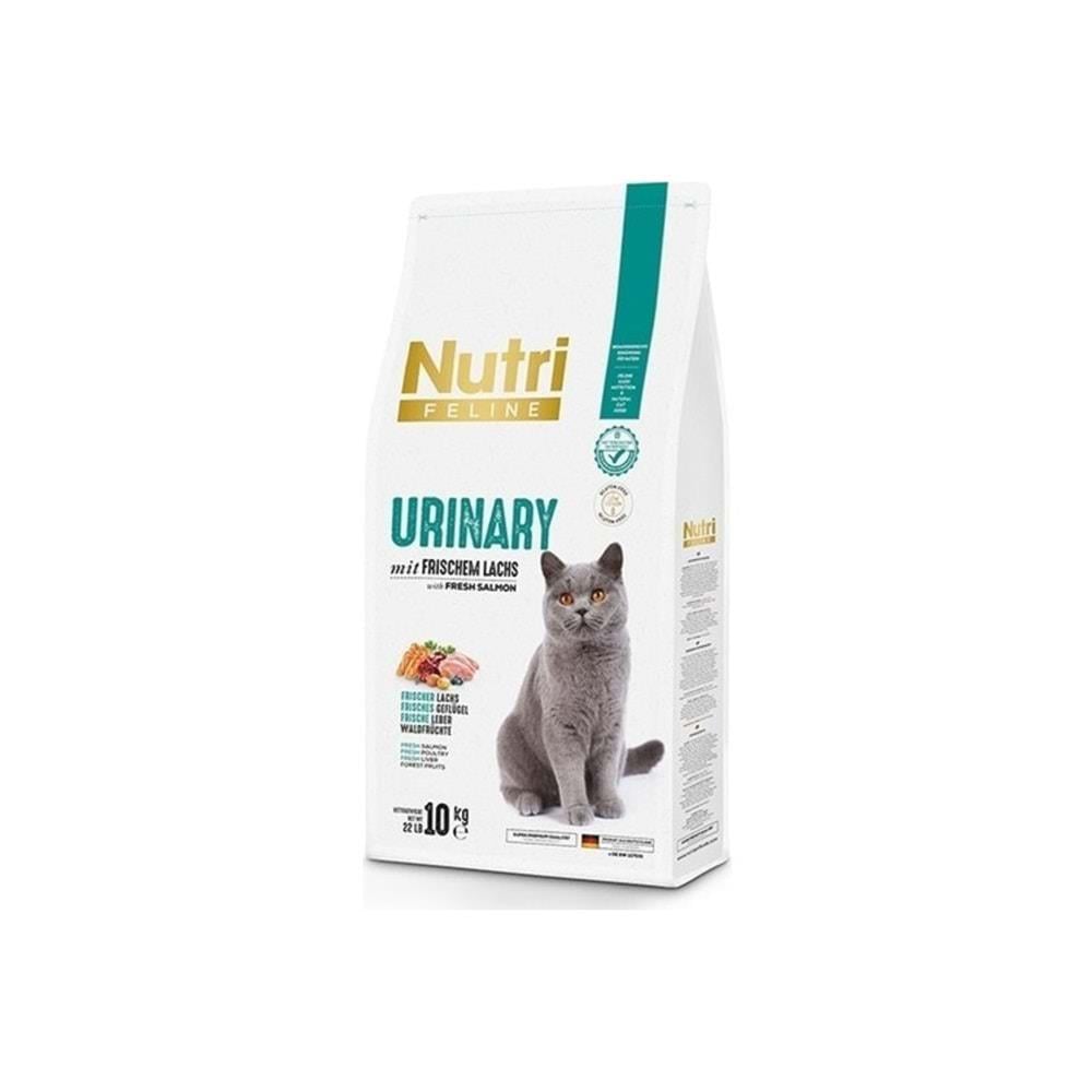 Nutri Feline Urinary Böbrek Sağlığı Glutensiz Somonlu Düşük Tahıllı Yetişkin Kedi Maması 10 Kg