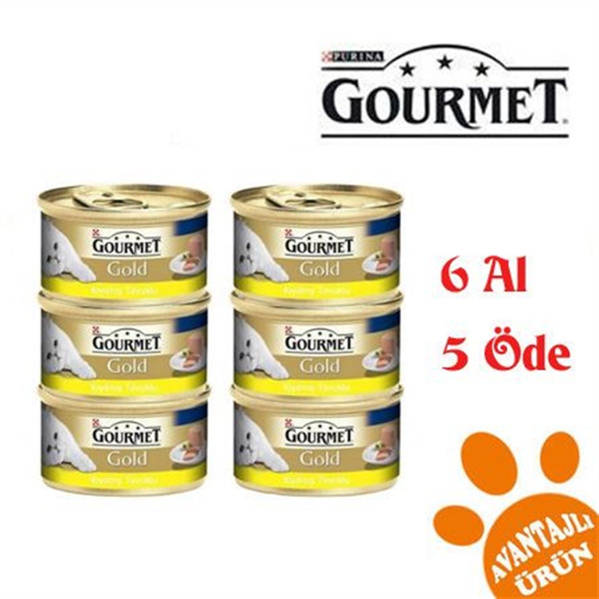 Pro Plan Gourmet Gold Kıyılmış Tavuklu Konserve Kedi Maması 6 x 85 Gr - (6 Al 5 Öde)