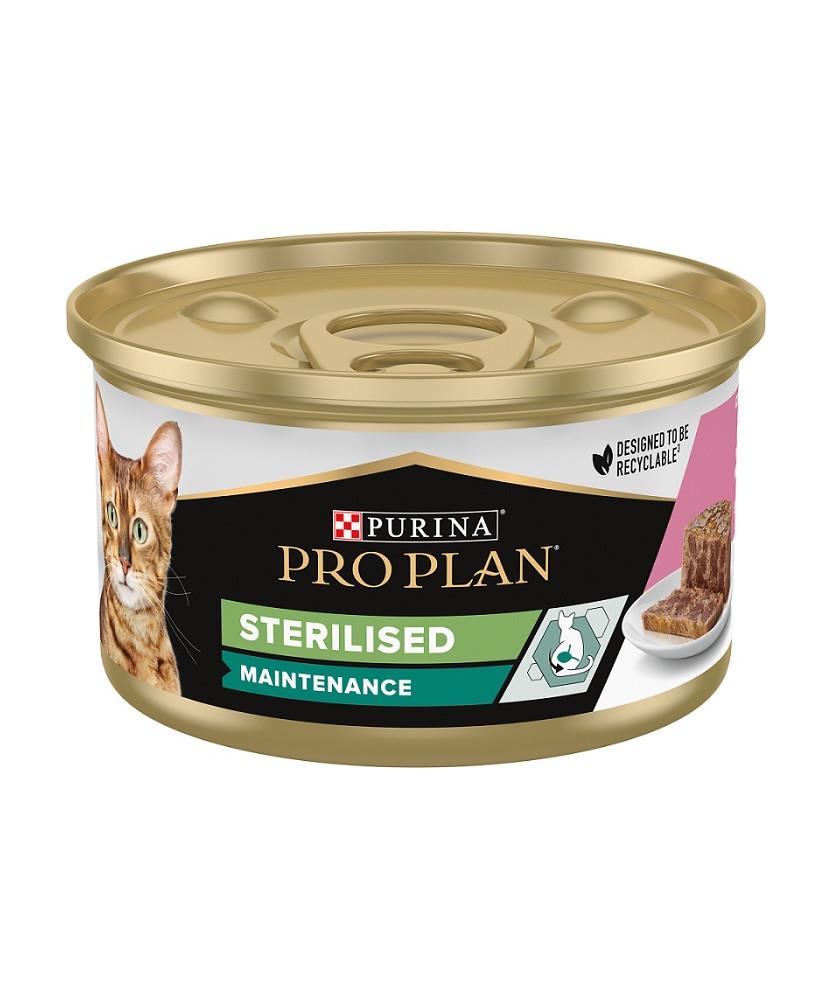 Pro Plan Sterilised Somonlu ve Tuna Balıklı Konserve Yetişkin Kedi Maması 85 G