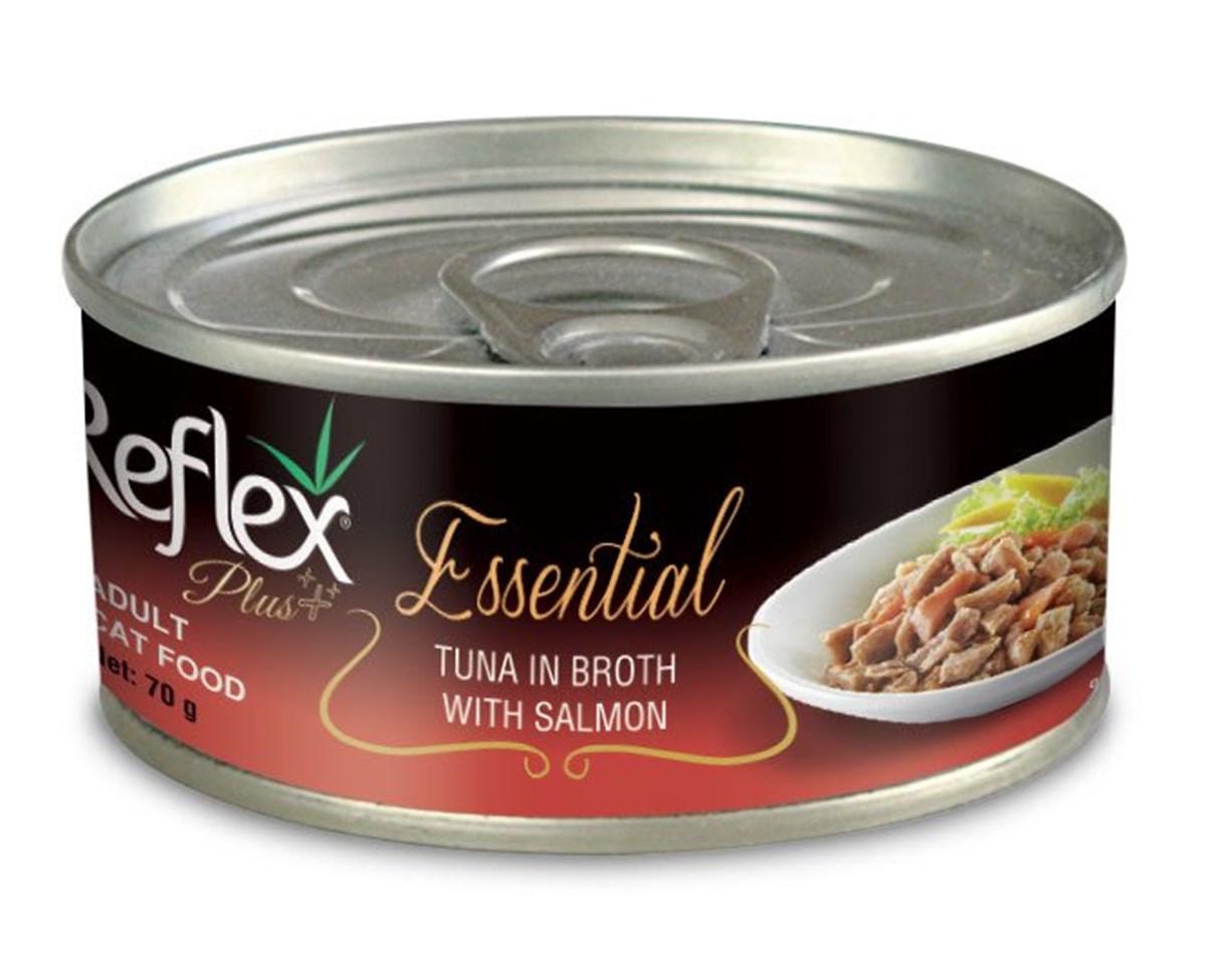 Reflex Plus Essential Ton Balıklı Somonlu Soslu Kedi Konservesi 70 Gr