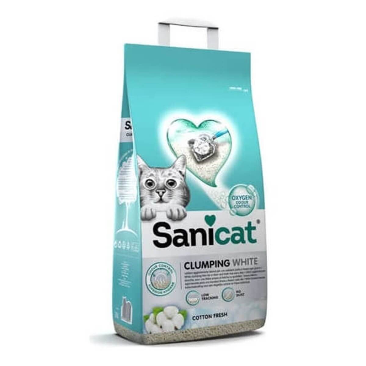 Sanicat Clumping White Cotton Fresh Topaklanan Kedi Kumu 10 Lt