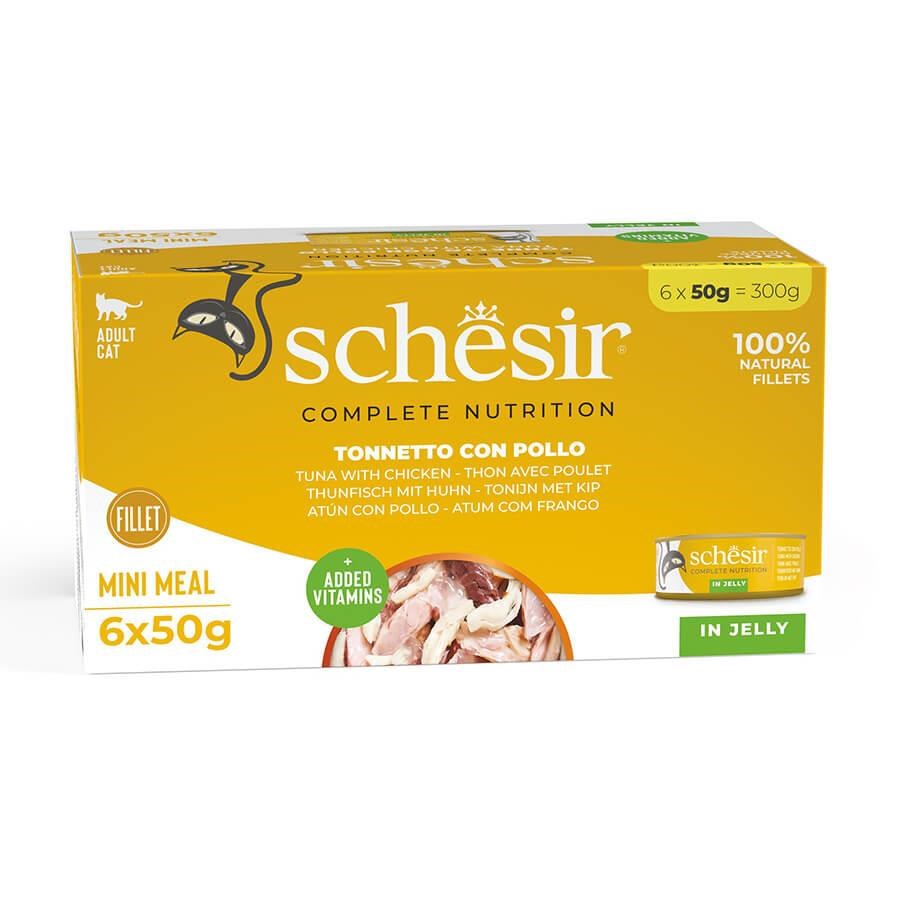 Schesir Ton Balıklı ve Tavuklu Jöleli Kedi Konservesi (6 x 50 Gr) 6 Al 5 Öde