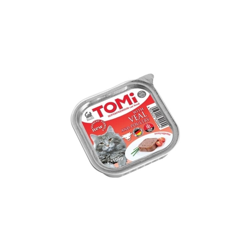 Tomi Dana Etli ve Kümes Hayvanlı Pate Yetişkin Kedi Konservesi 100 Gr