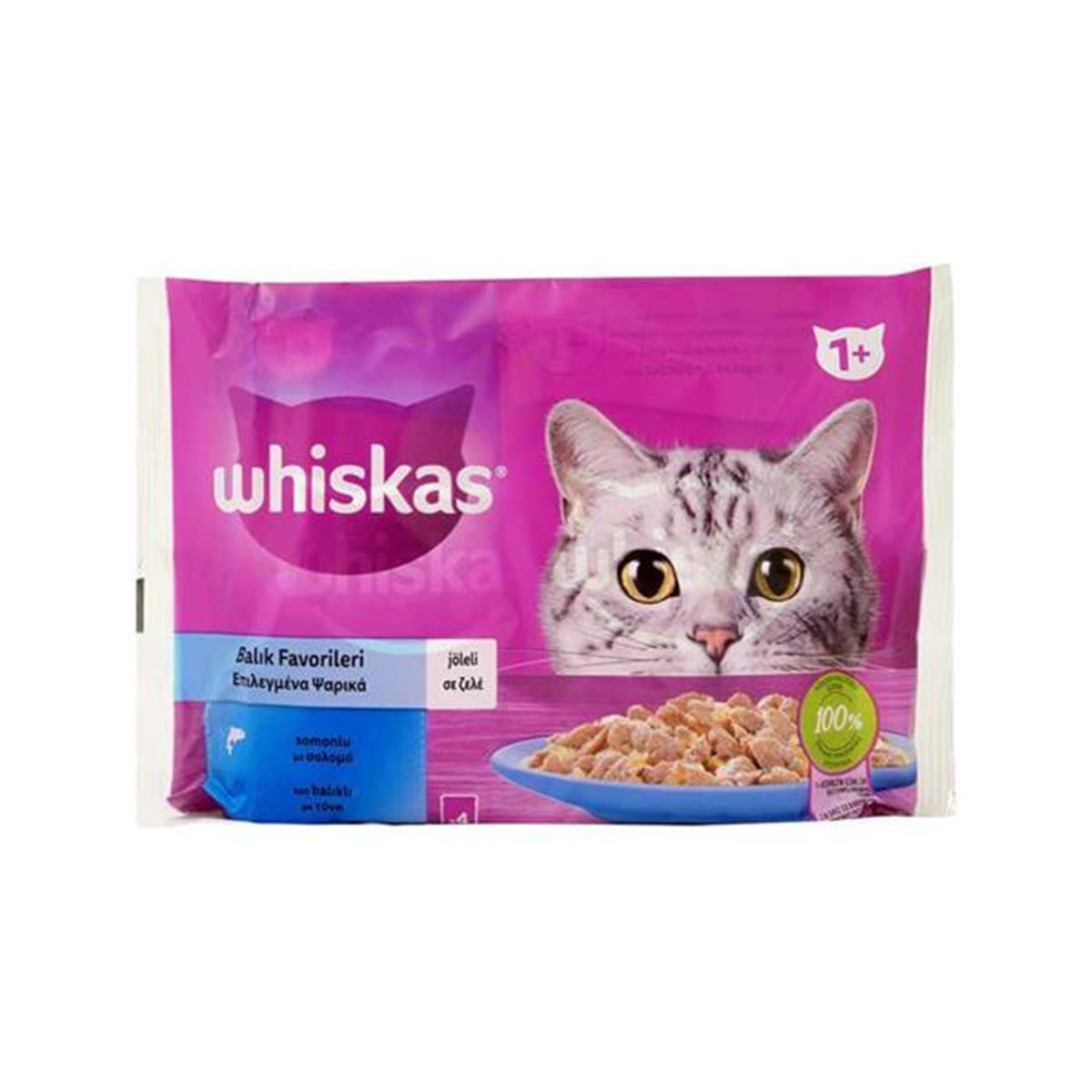 Whiskas Fish Selection Balık Etli Pouch Yetişkin Kedi Yaş Maması 4 x 85 Gr