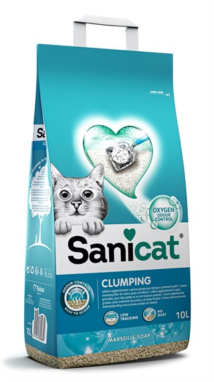 SaniCat Active Clumping White Marsilya Sabunlu Kedi Kumu 10 Lt
