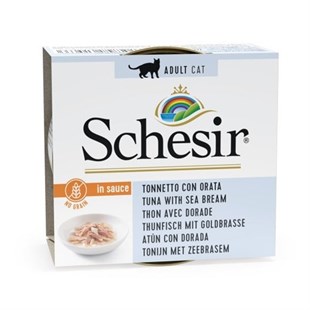 Schesir Soslu Ton Balıklı ve Deniz Çipurası Kedi Konservesi 70 Gr