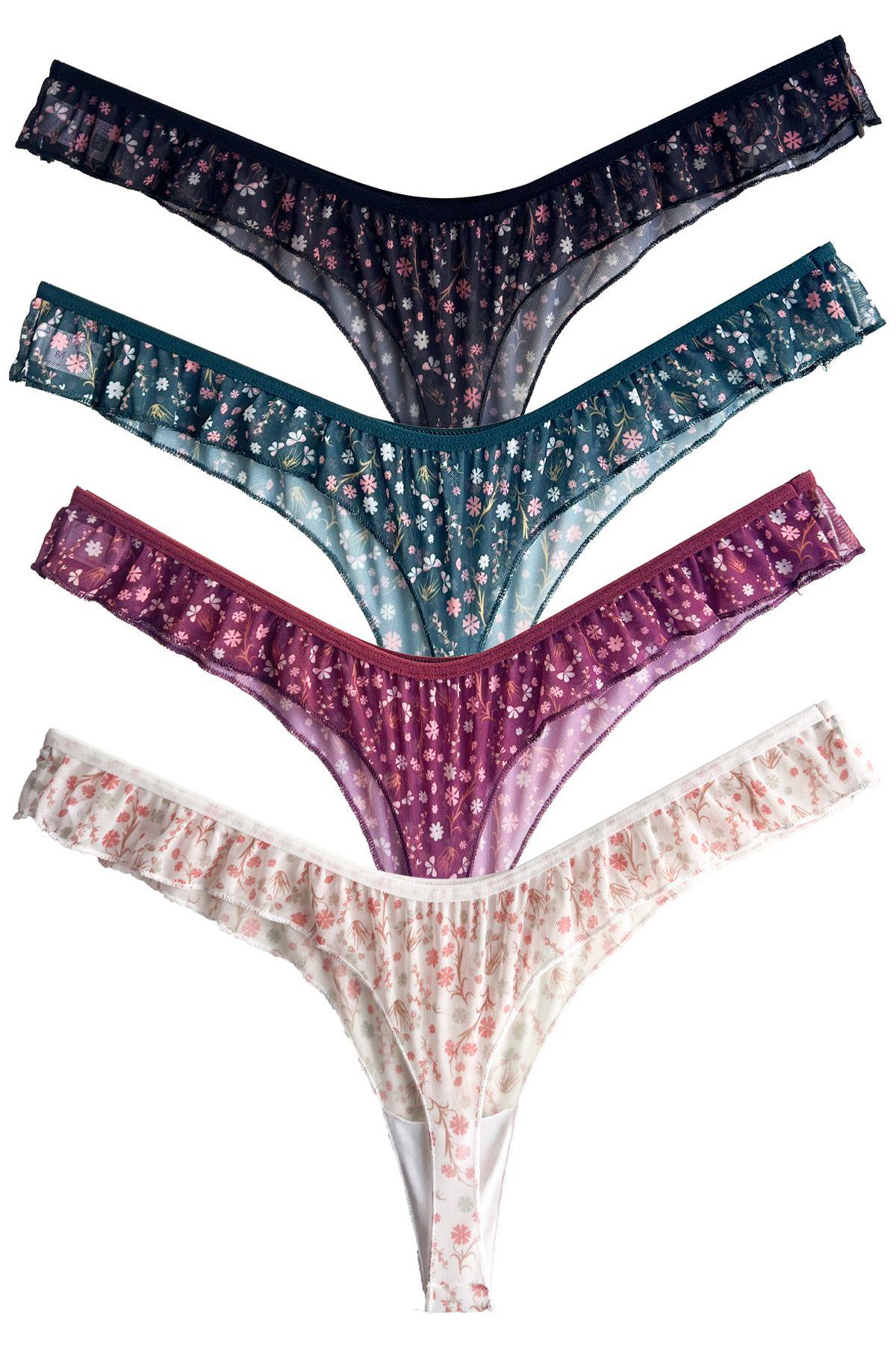 Tulle Frilly Women Thong CH6069