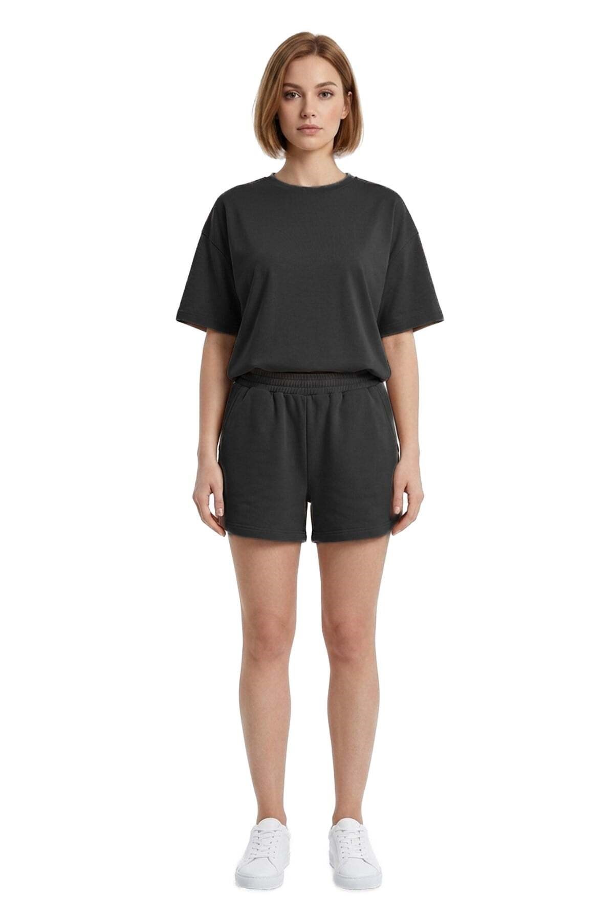 Günlük Konfor Tshirt-Short Cepli Oysho Takım CH3008
