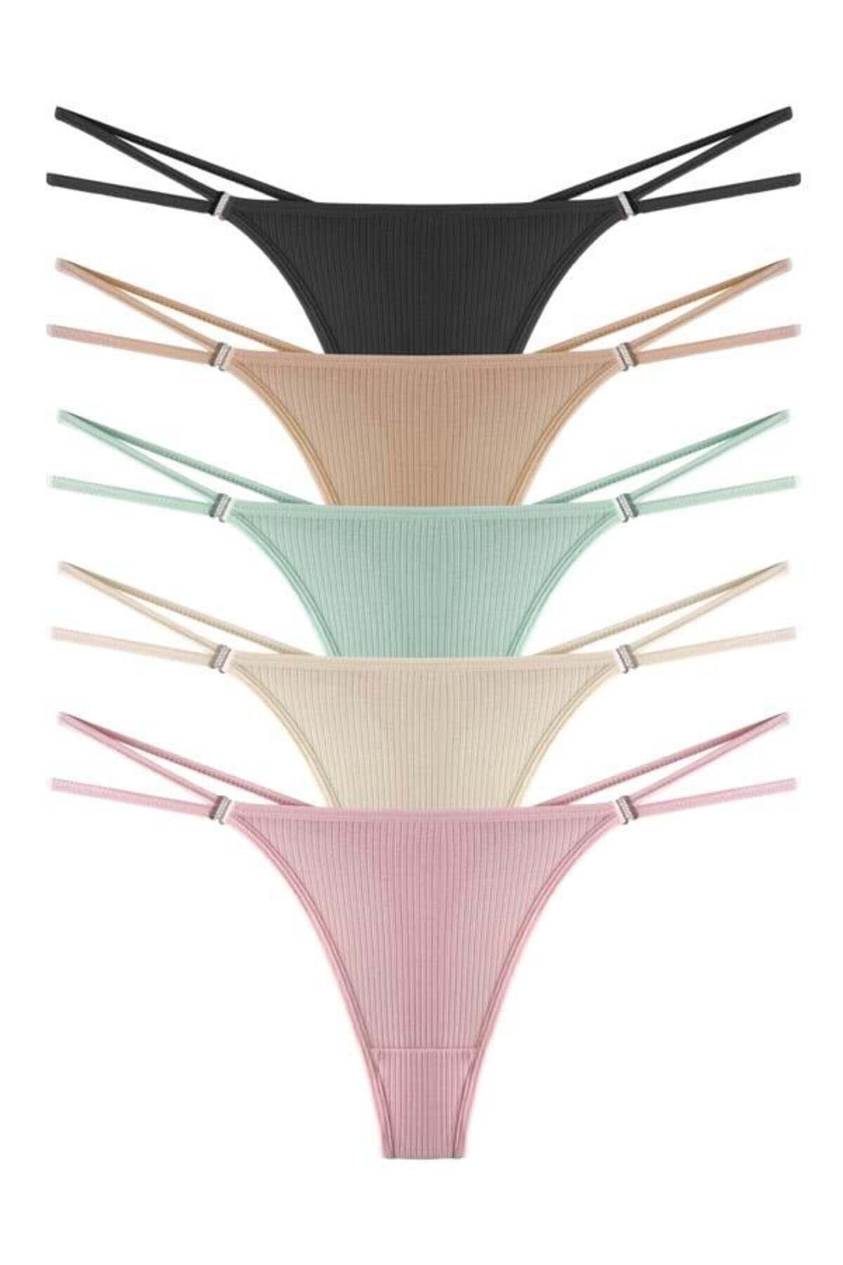 5-pcs Cotton Women Thong CH6171