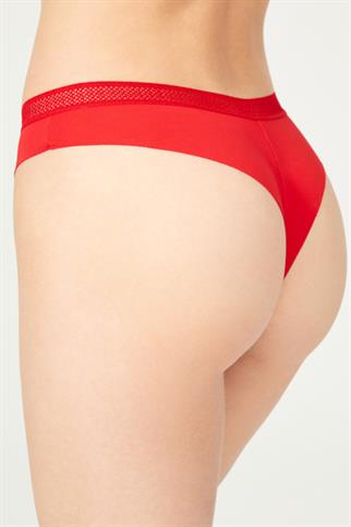 Basic Laser Cut Seamless Brazilian Women Panty with Net Design Elastic Waistband CH0339