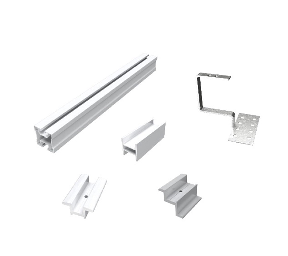 2 Panel(230Wp) Kiremit Çatı Montaj Ekipmanı