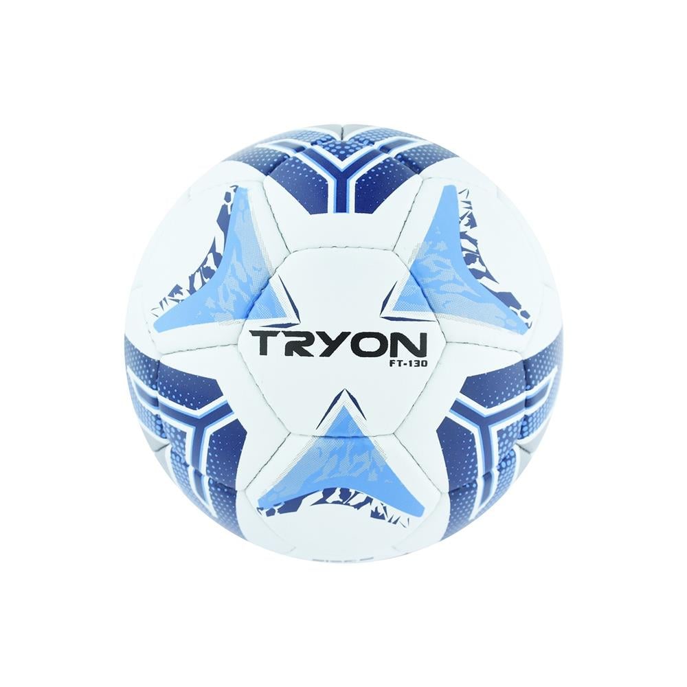 Tryon FT-130 Dikişli Futbol Topu Beyaz Mavi Renk BEYAZ MAVİ