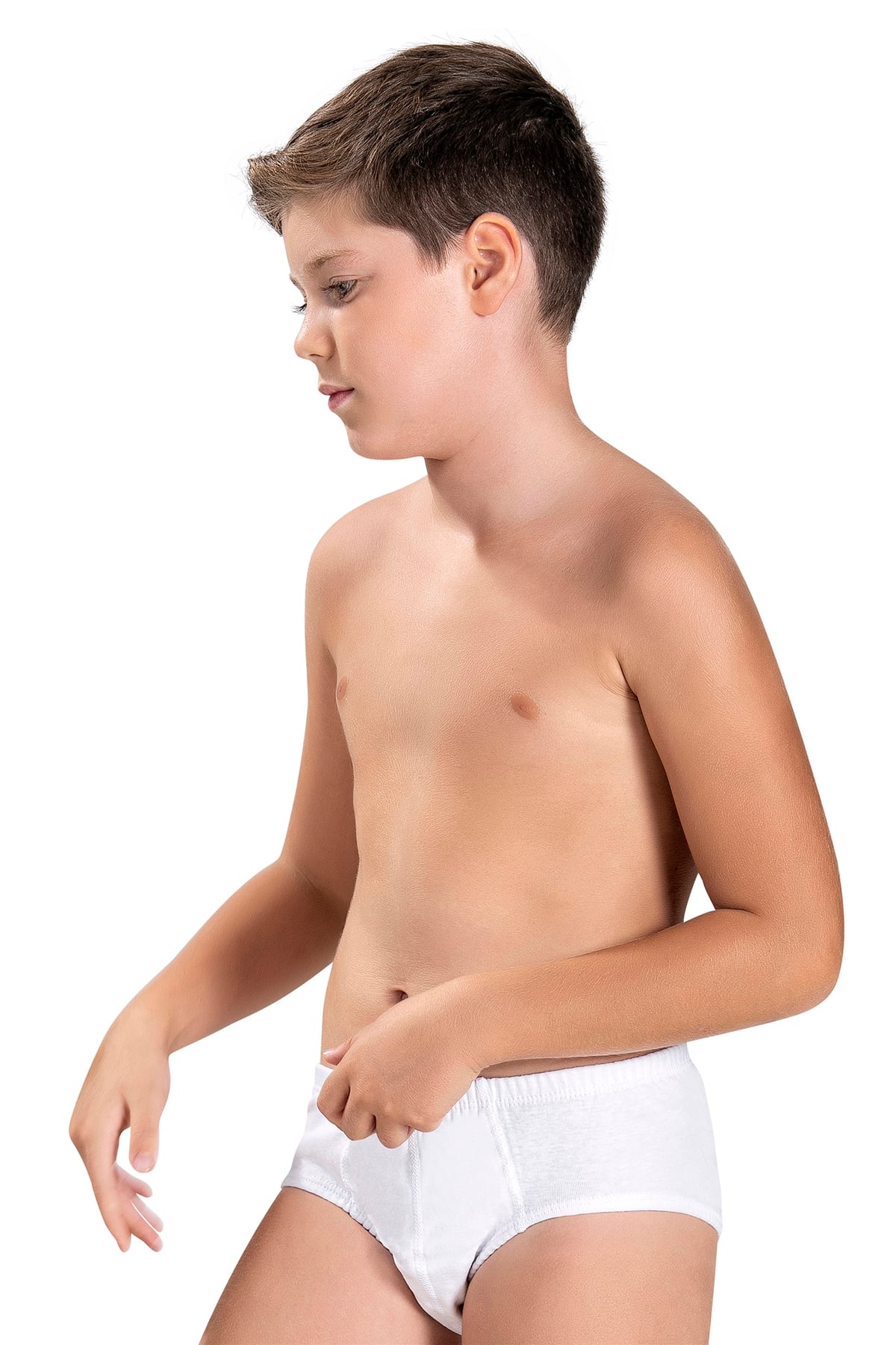 Erkek Çocuk Beyaz Pamuklu 3 Lü Slip Külot 753