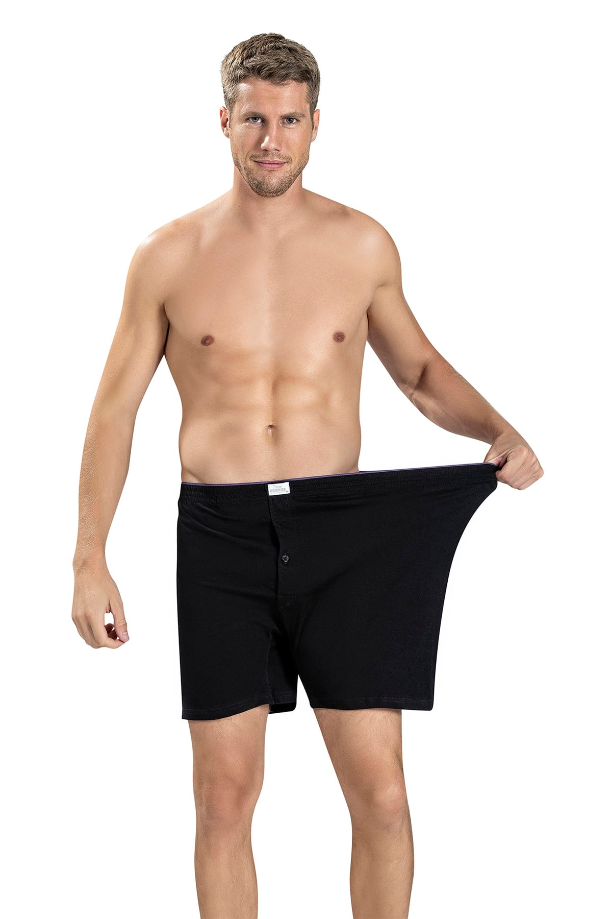 Erkek Karışık Renkler Pamuklu Büyük Beden 3 Lü Boxer  183