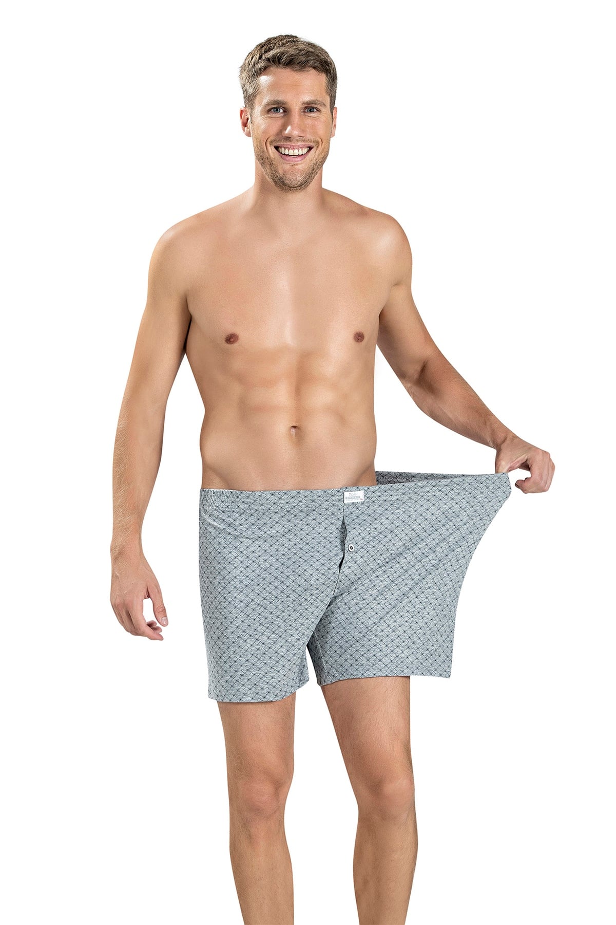 Erkek Karışık Renkler Pamuklu Büyük Beden 3 Lü Boxer  184