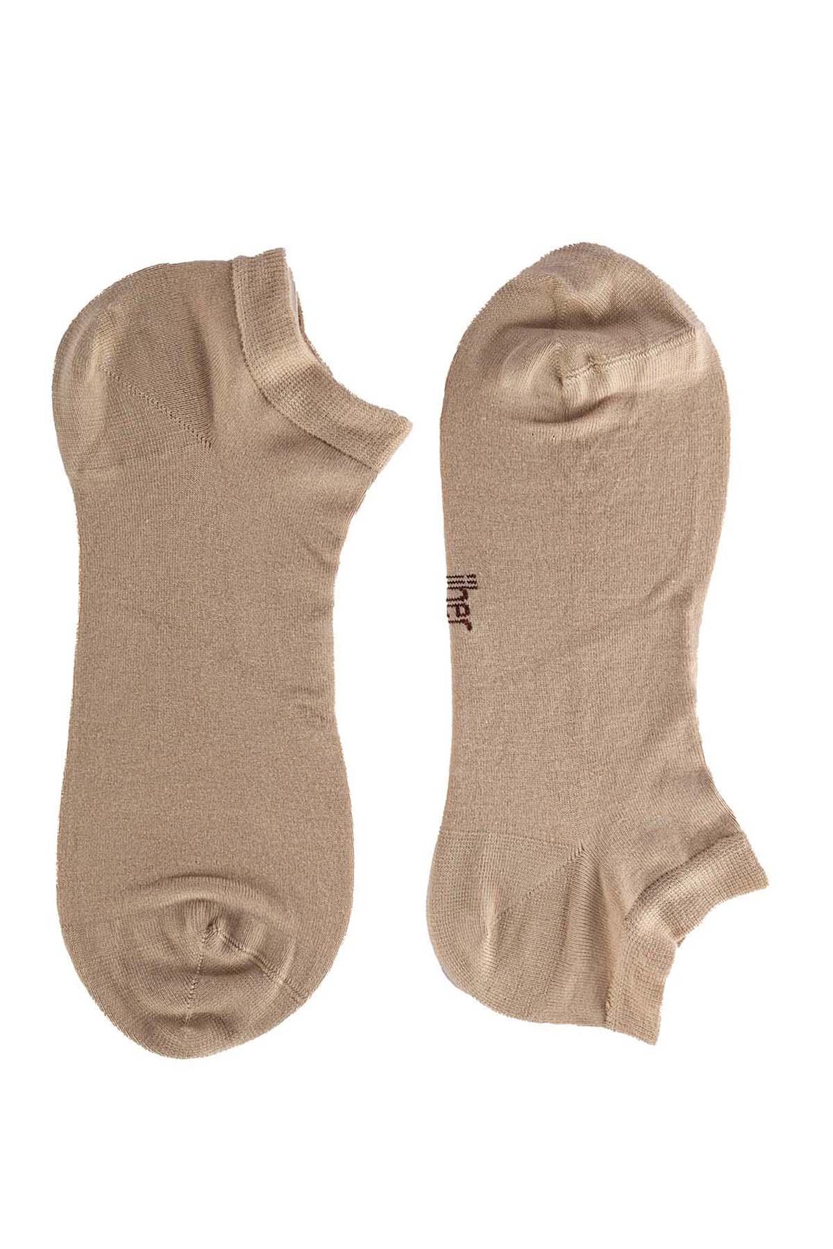 Erkek Bej Bambu Patik Çorap 6750