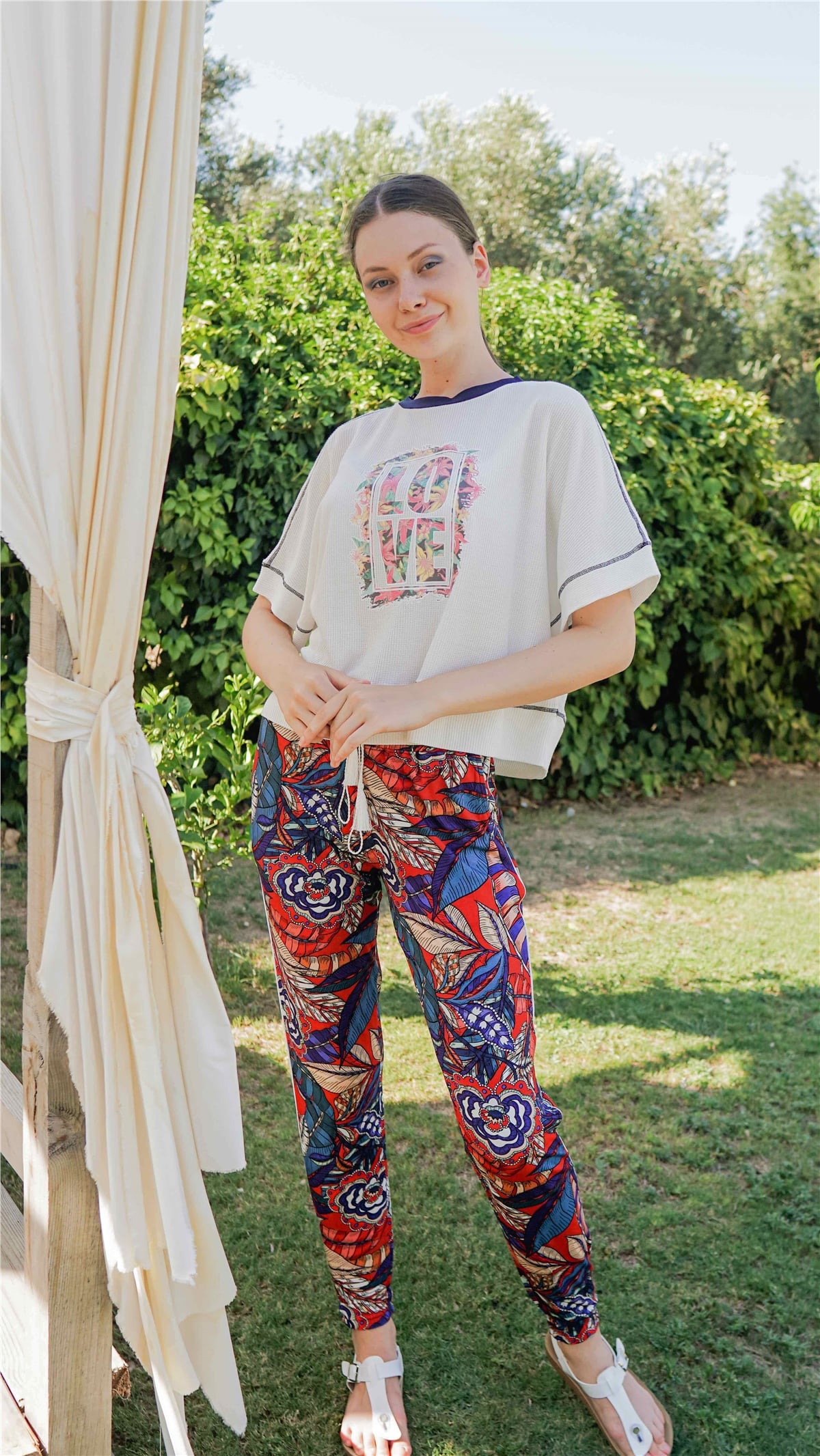 Ekru Pijama Takımı