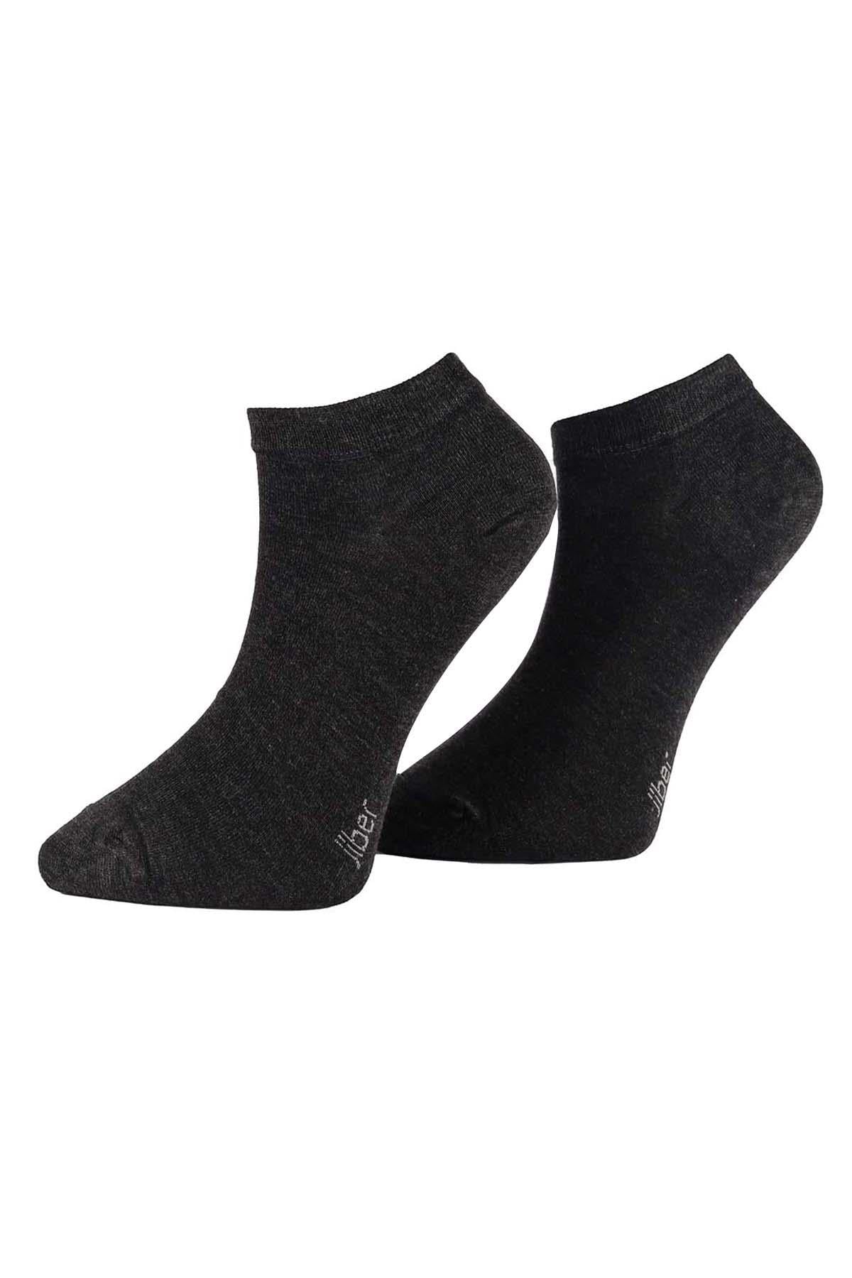 Erkek 12li Antrasit Bambu Patik Çorap 6750