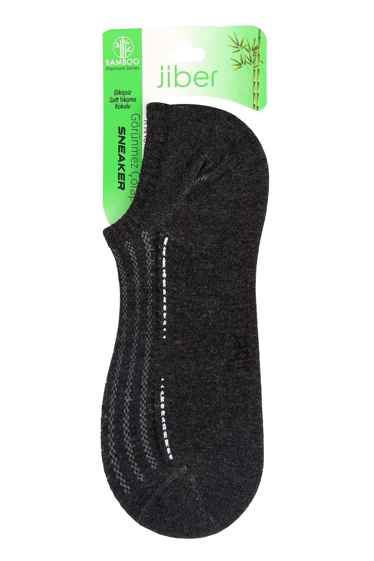 Erkek 12li Karışık Renkler Bambu Sneaker Çorap 7054