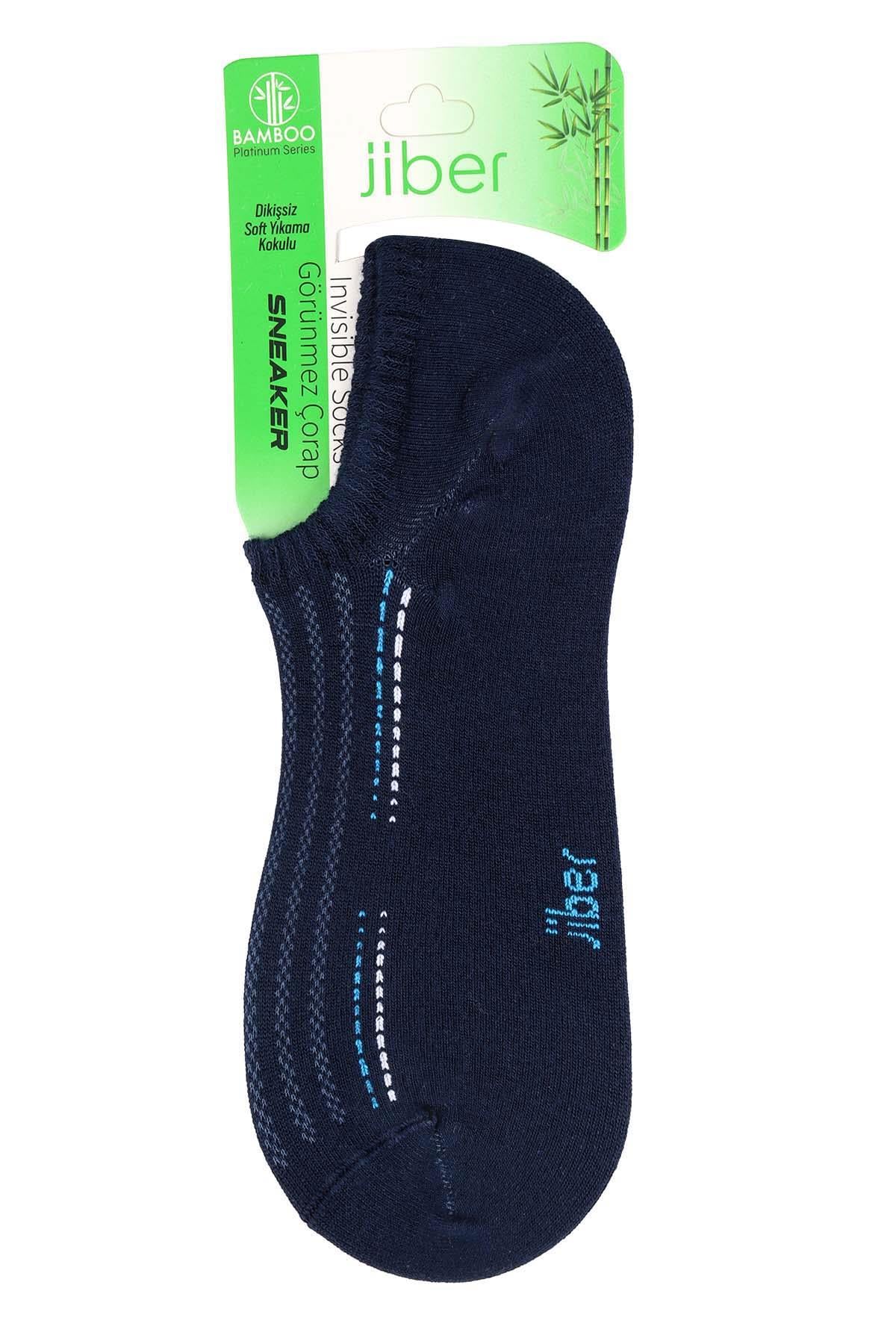 Erkek 12li Karışık Renkler Bambu Sneaker Çorap 7054