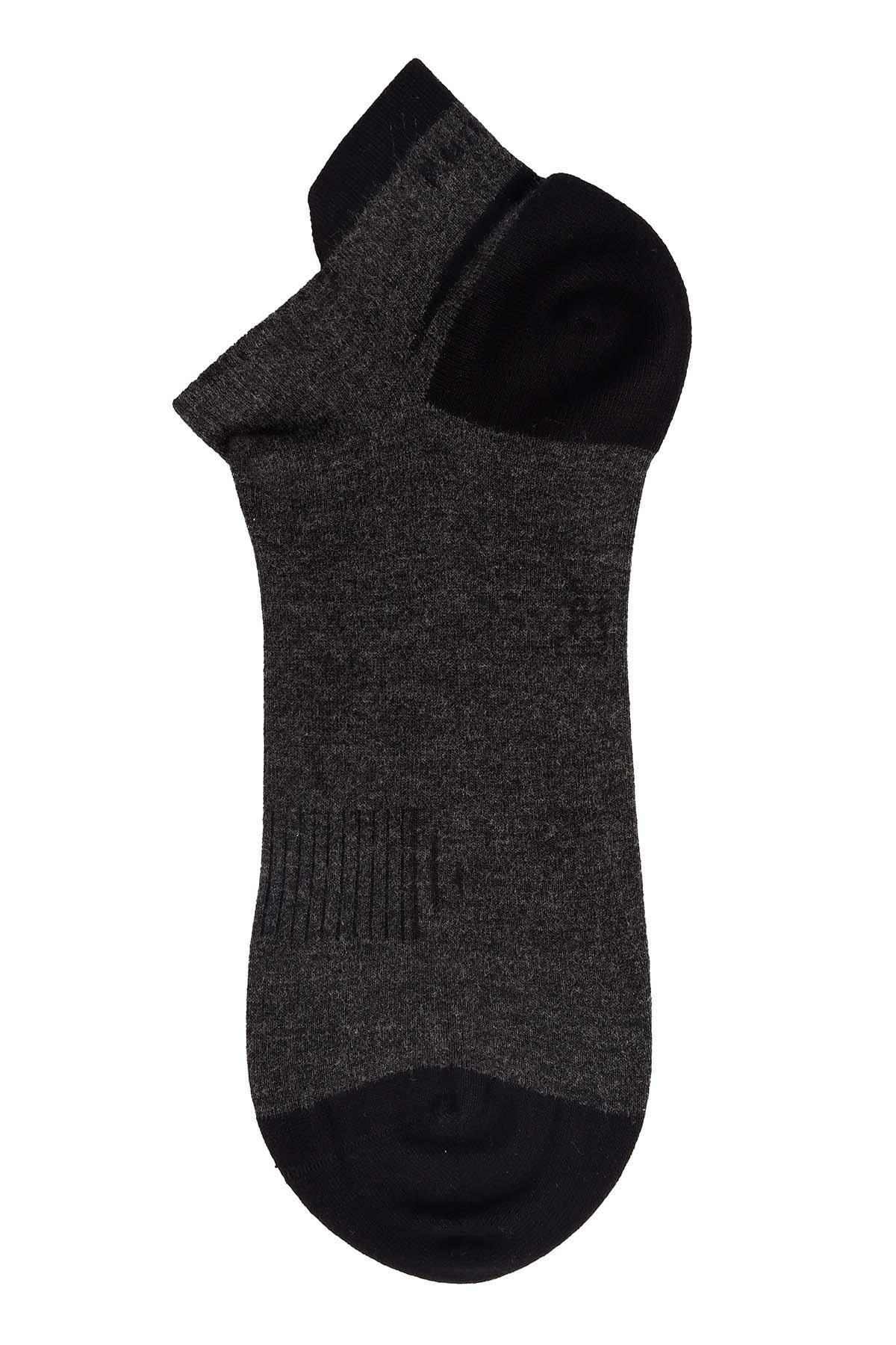 Erkek 12li Antrasit Bambu Patik Çorap 6763
