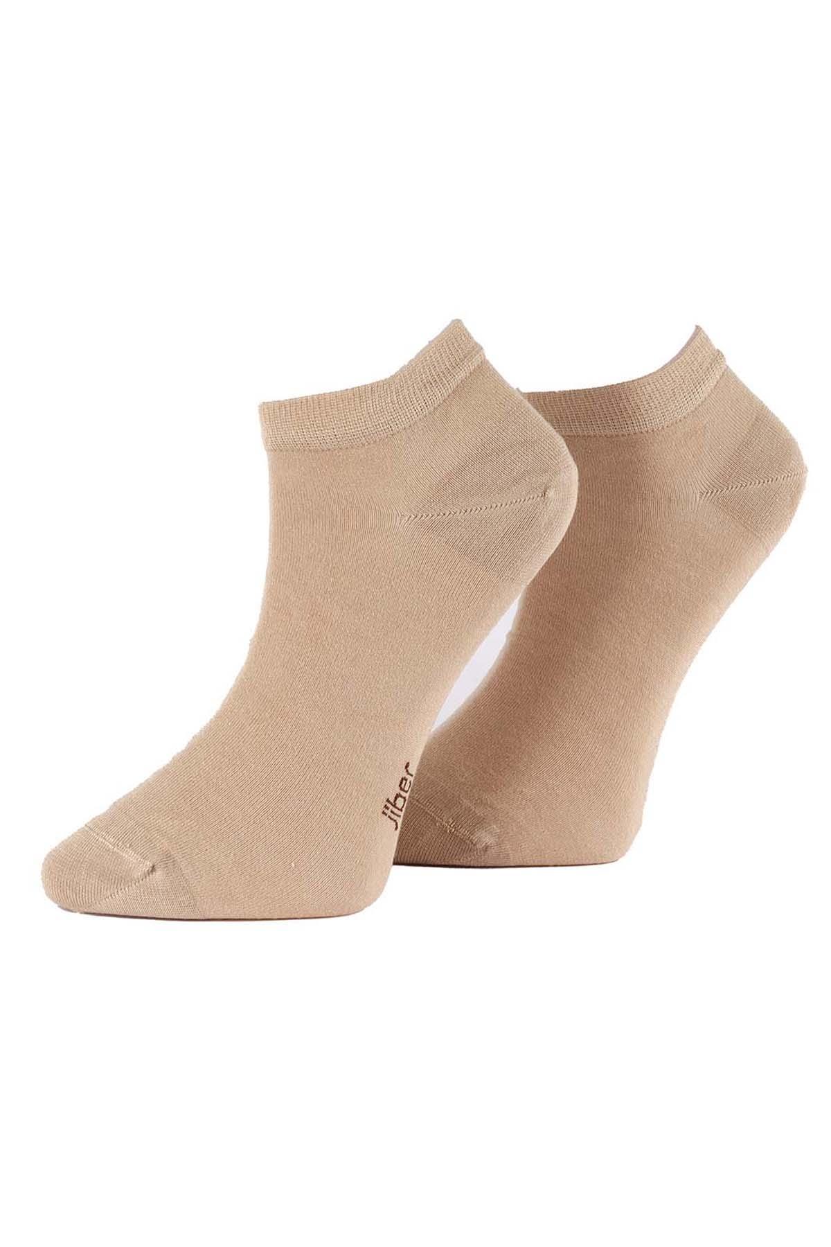 Erkek 12li Bej Bambu Patik Çorap 6750