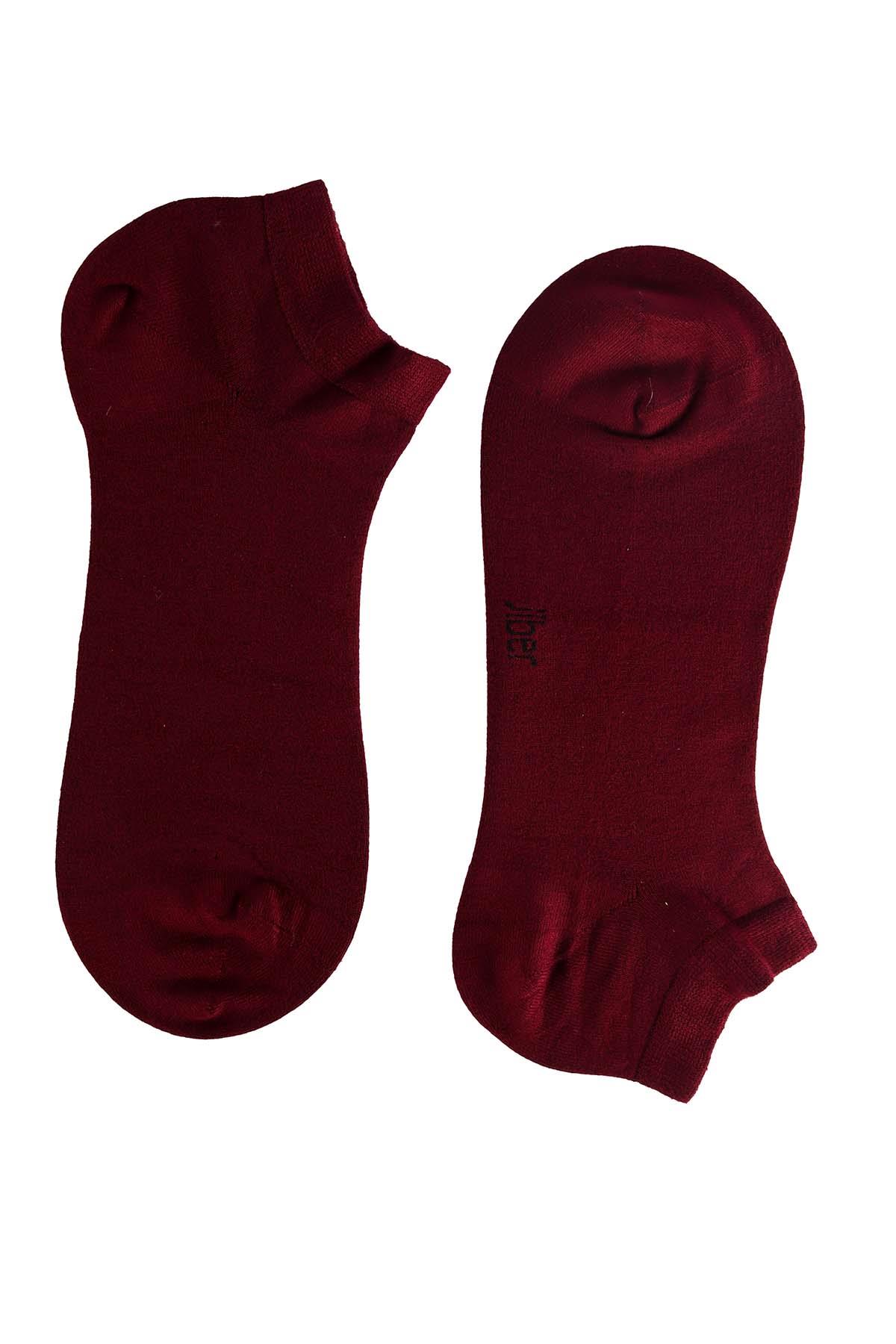 Erkek 12li Bordo Bambu Patik Çorap 6750