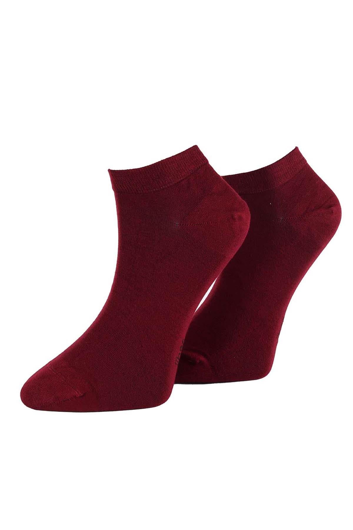 Erkek 12li Bordo Bambu Patik Çorap 6750