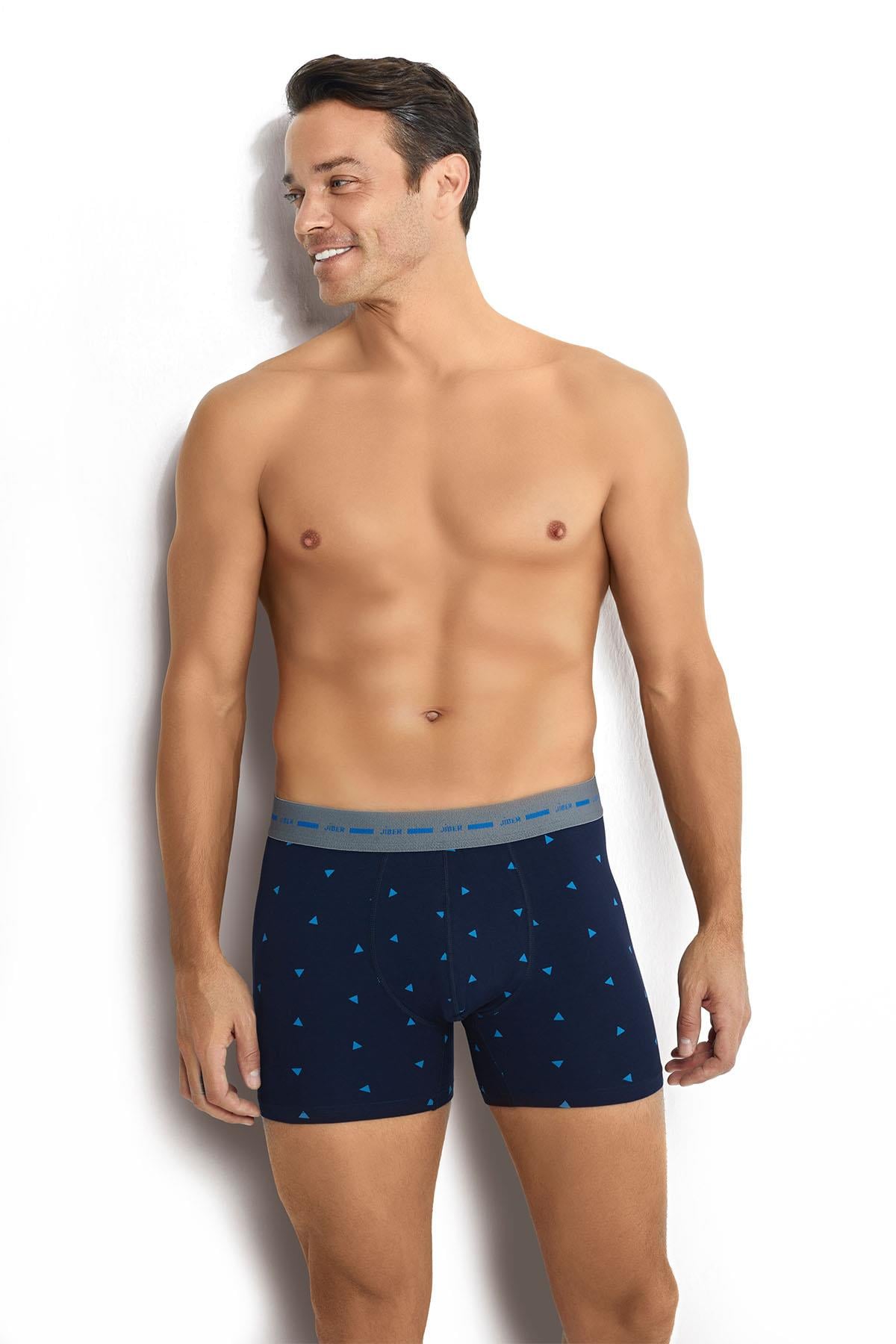 Erkek 3lü Likralı Asorti Boxer 283
