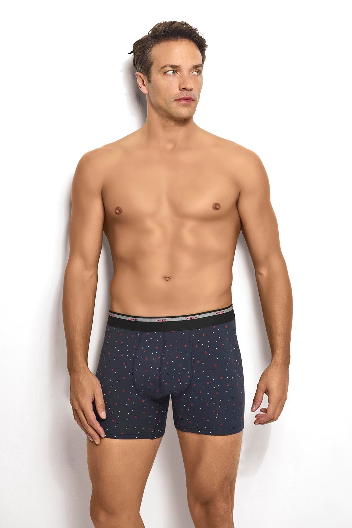 Erkek 3lü Likralı Asorti Boxer 285
