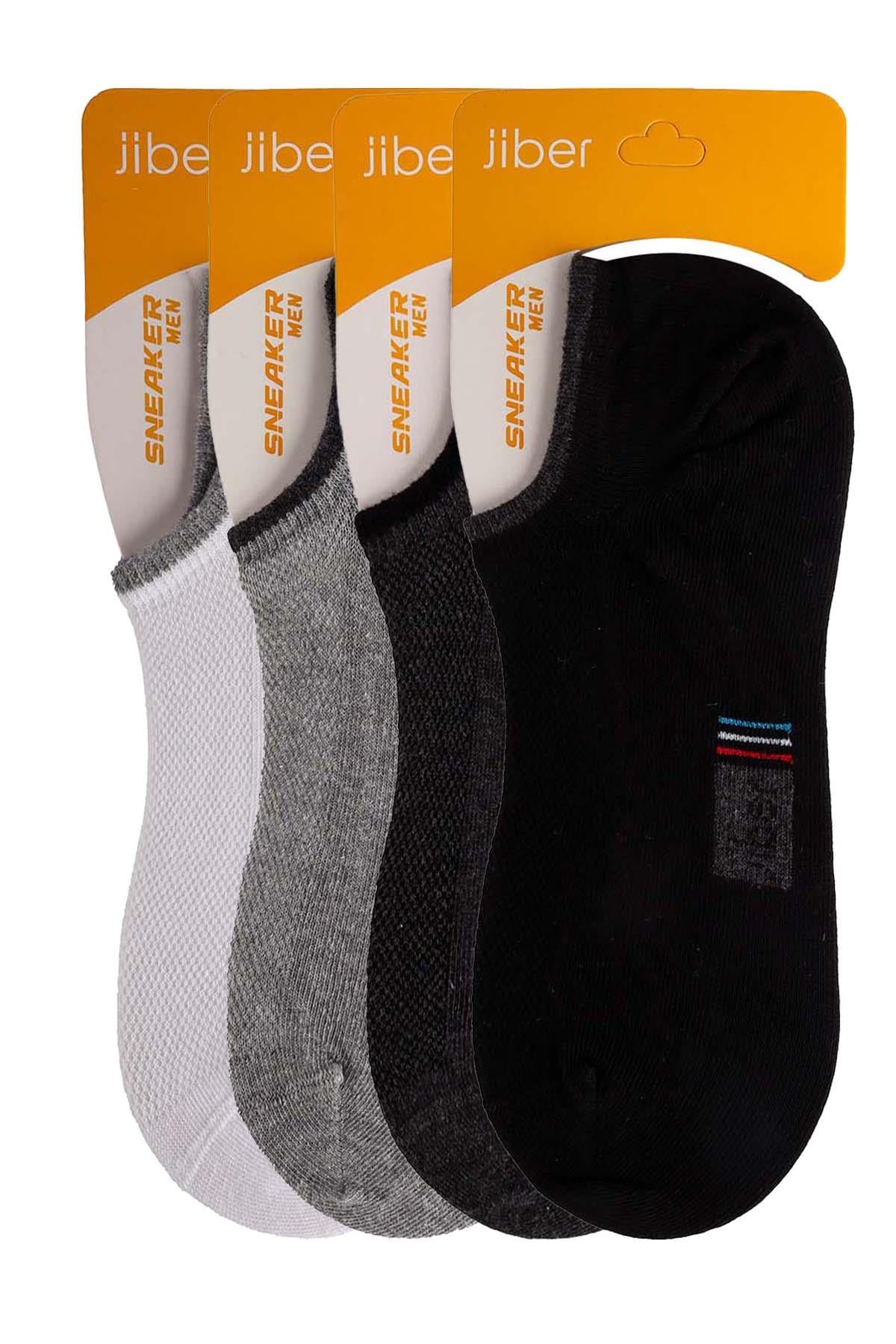 Erkek 4lü Sneaker Çorap Karışık Renkler 7708