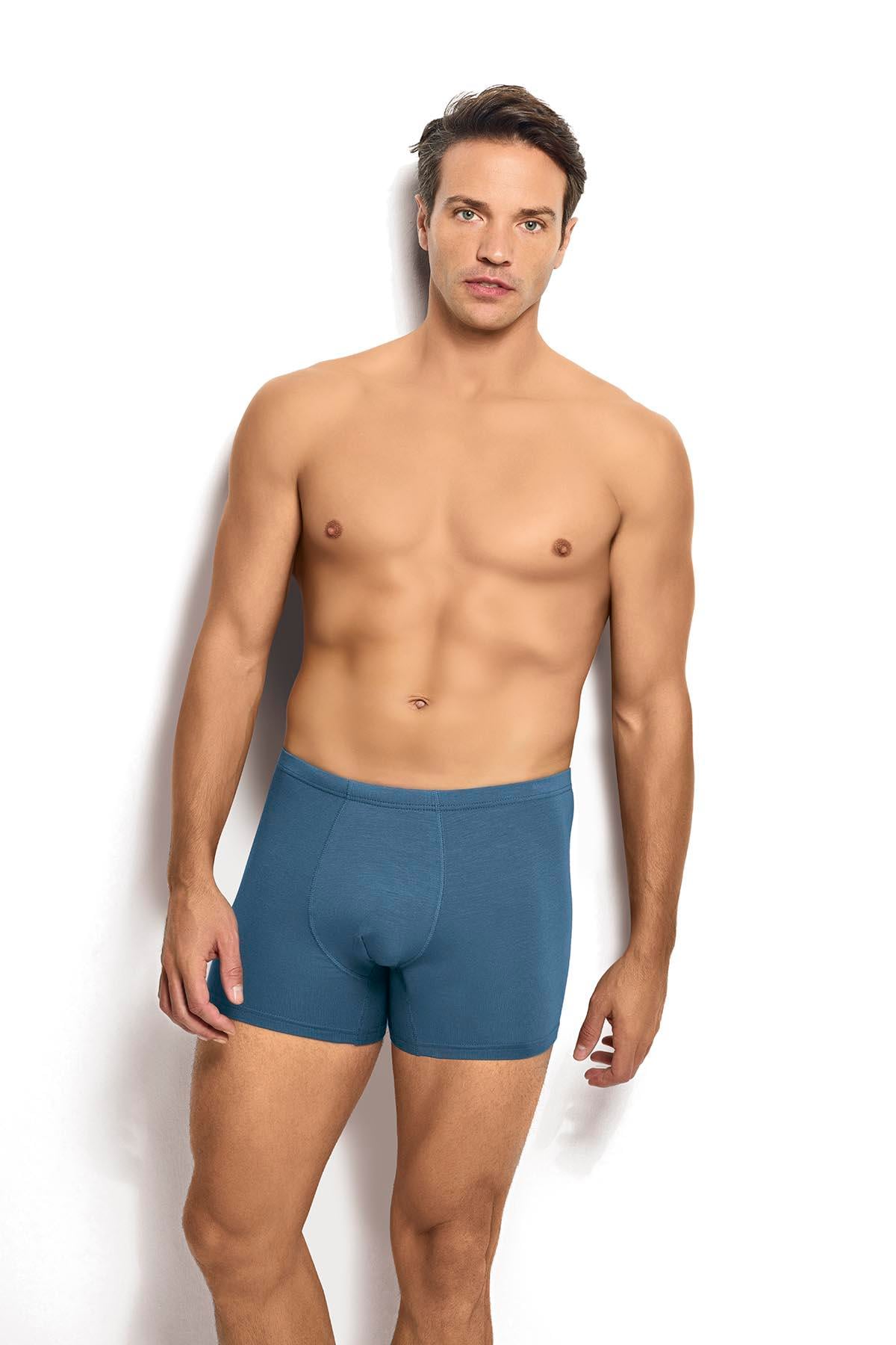 Erkek 6lı İndigo Bambu Boxer 278