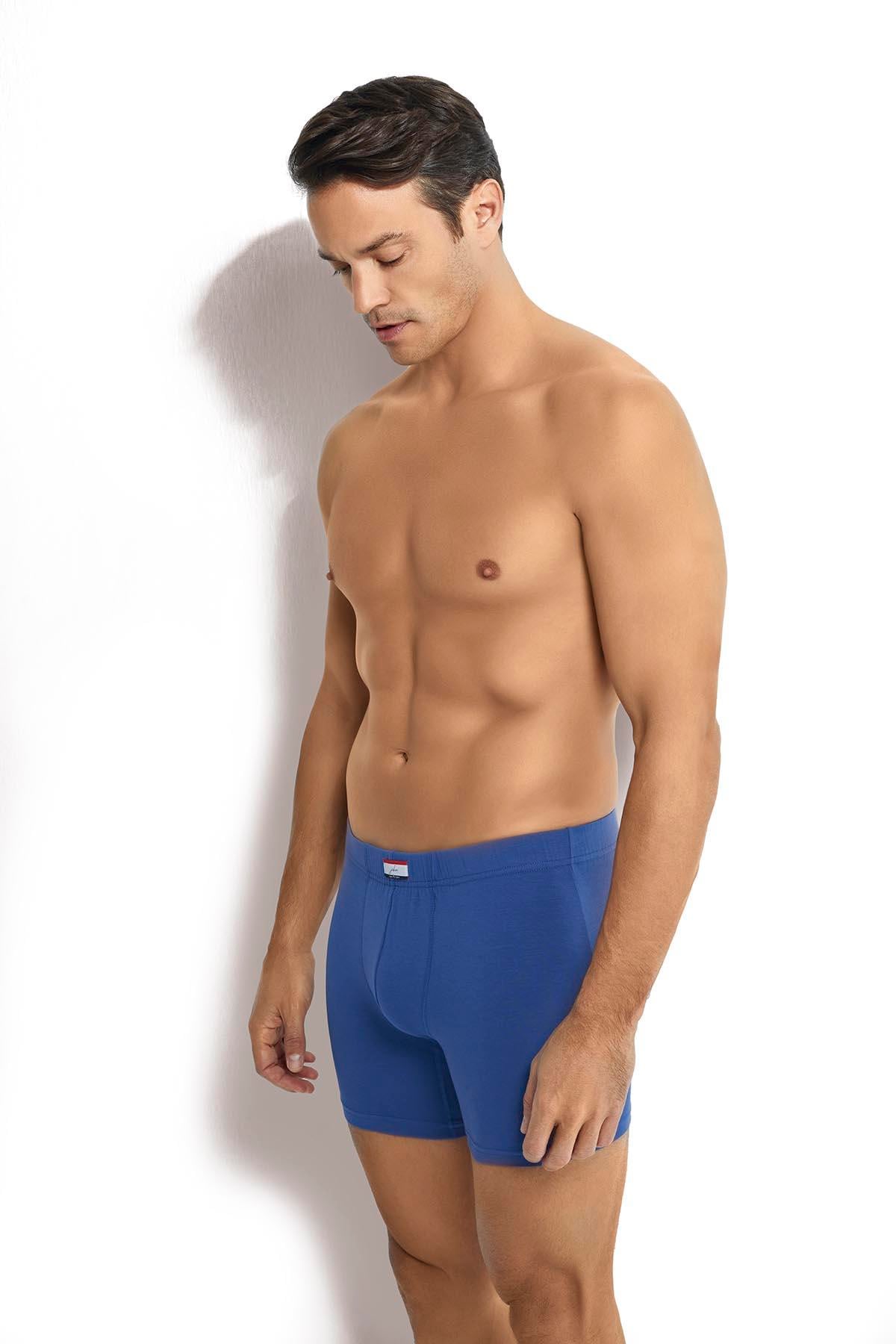 Erkek 6lı İndigo Pamuklu Likralı Boxer 274
