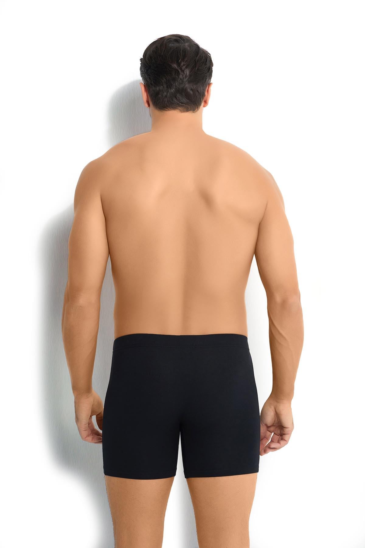 Erkek 6lı Siyah Pamuklu Likralı Boxer 274