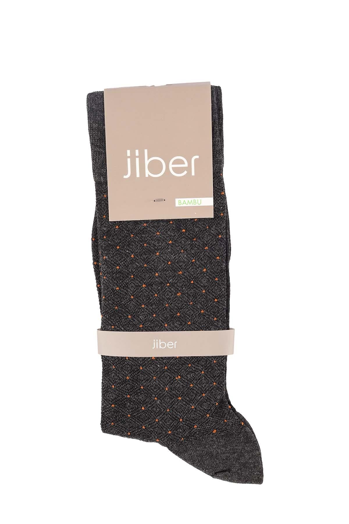 Erkek Antrasit Bambu Uzun Çorap 5522