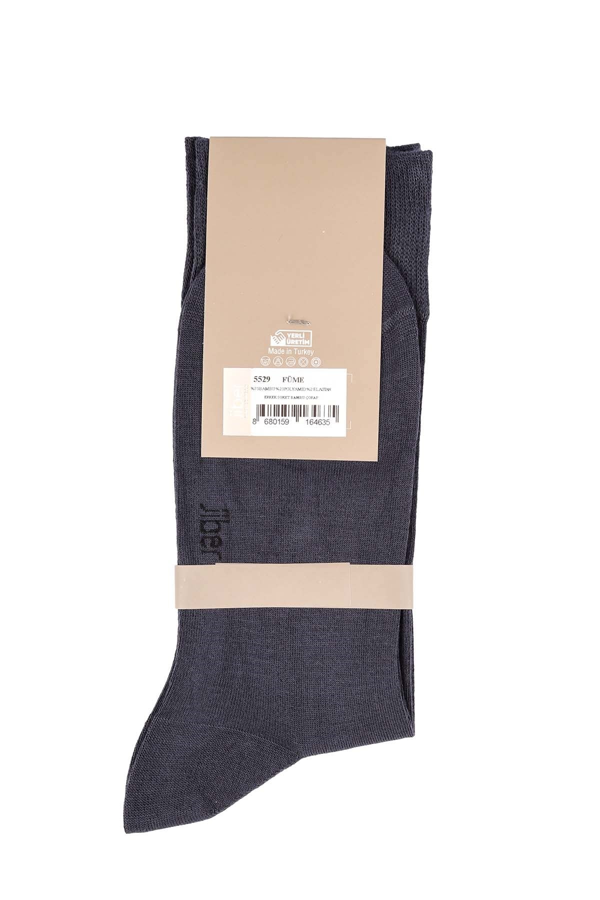 Erkek Bambu Füme Soket Çorap 5529
