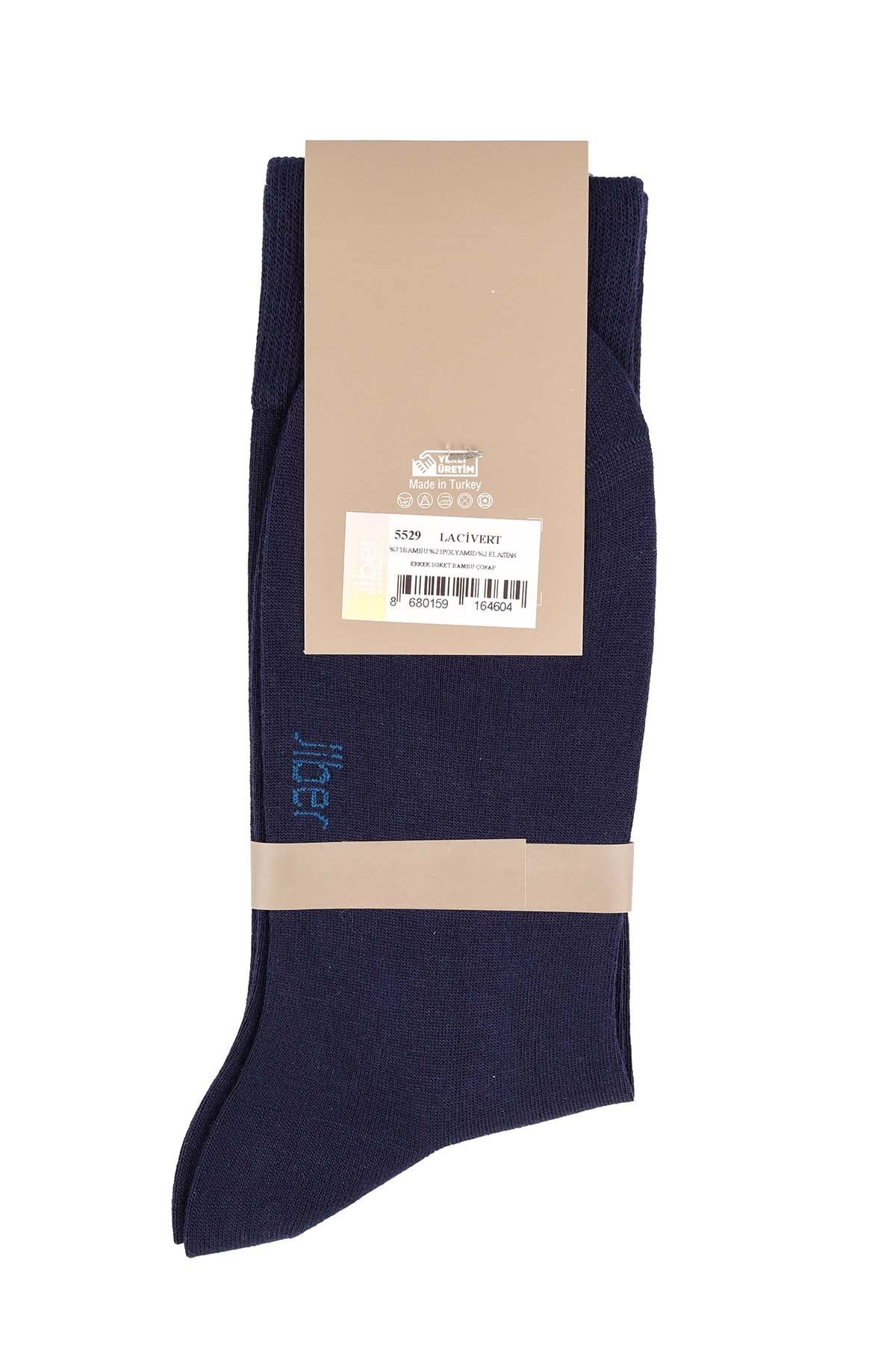 Erkek Bambu Lacivert Soket Çorap 5529