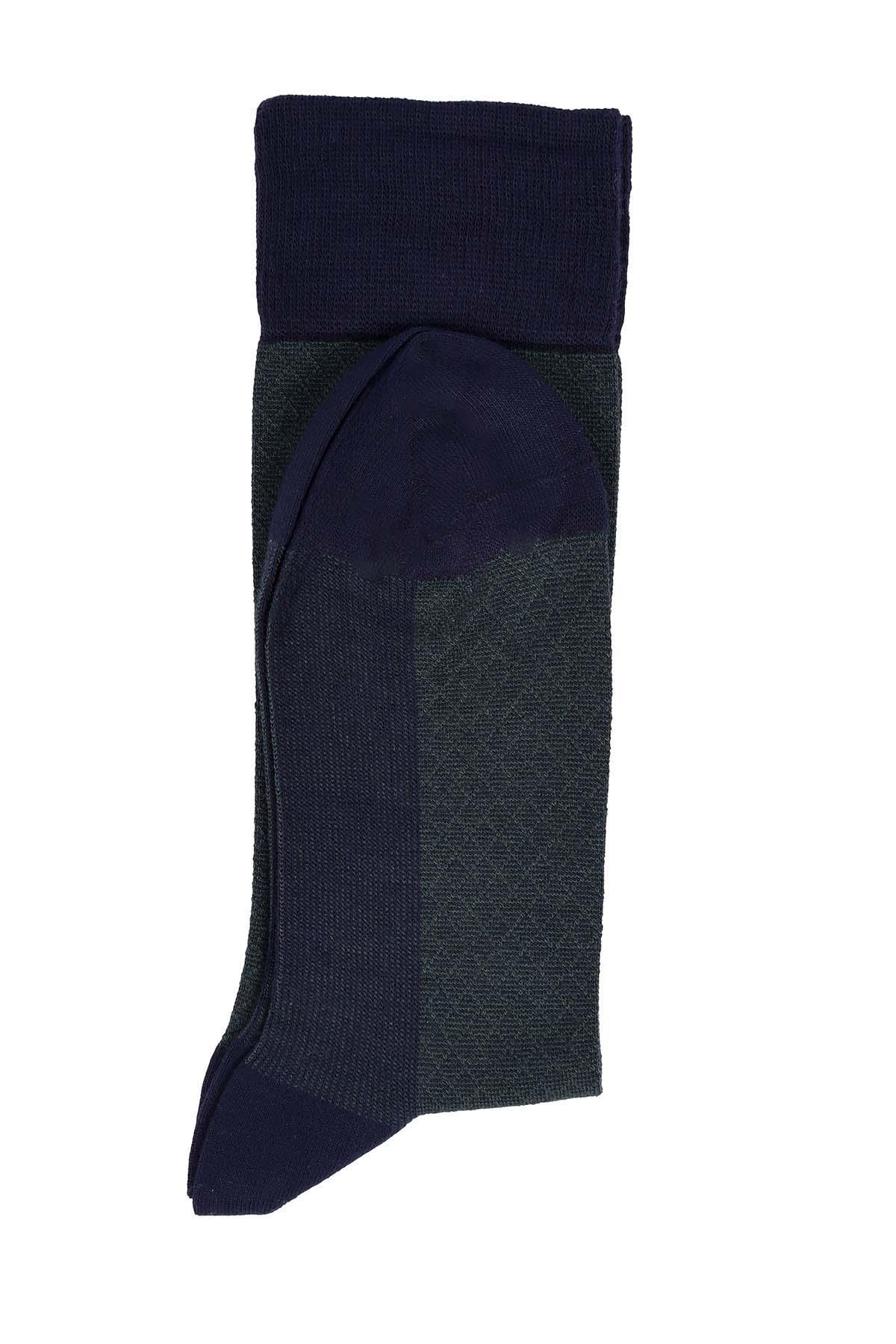 Erkek Bambu Likralı Lacivert Çorap 5614