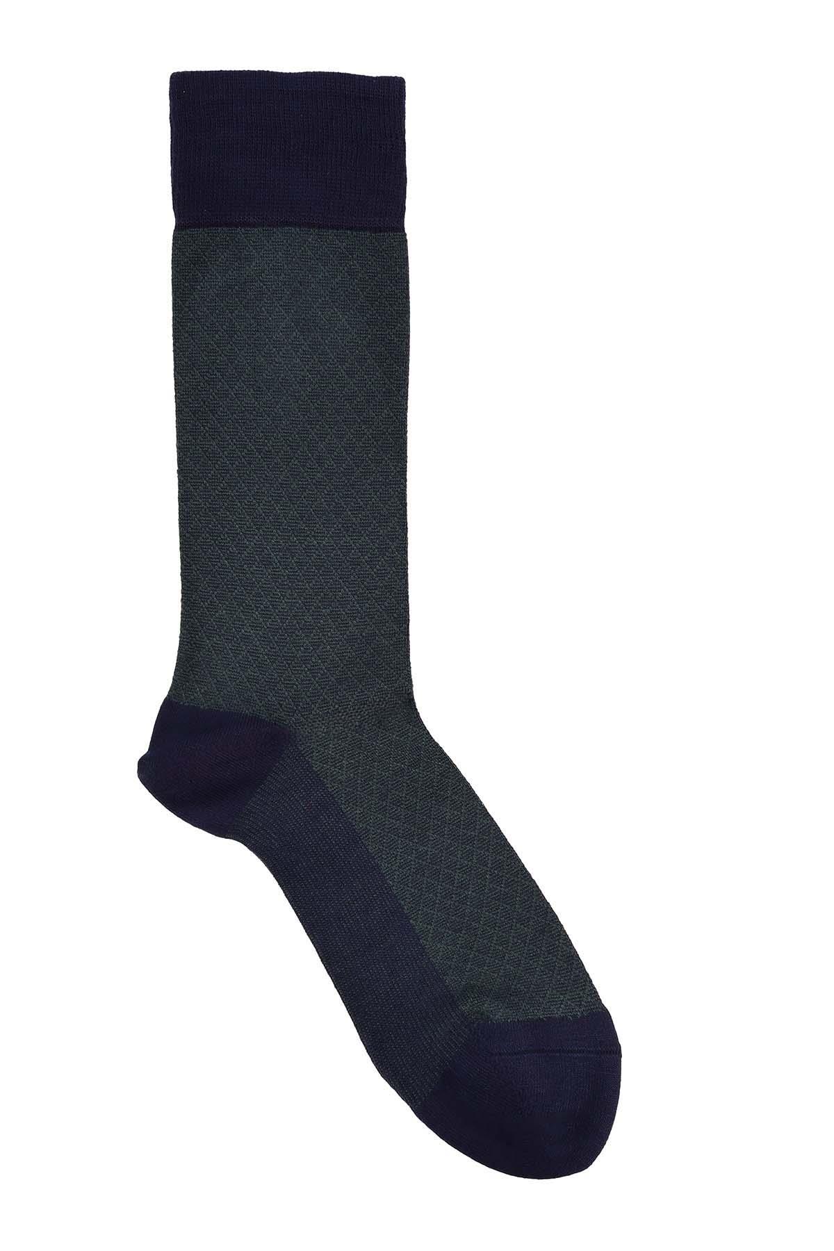 Erkek Bambu Likralı Lacivert Çorap 5614