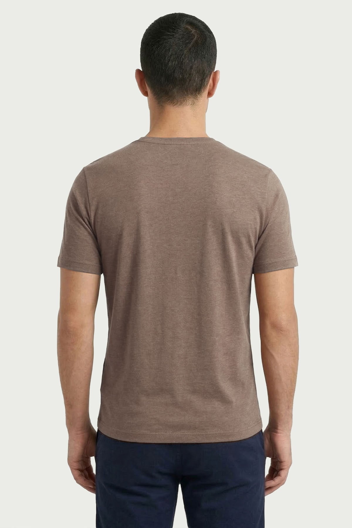 Erkek Bambu Mürdüm Rengi T-Shirt 334