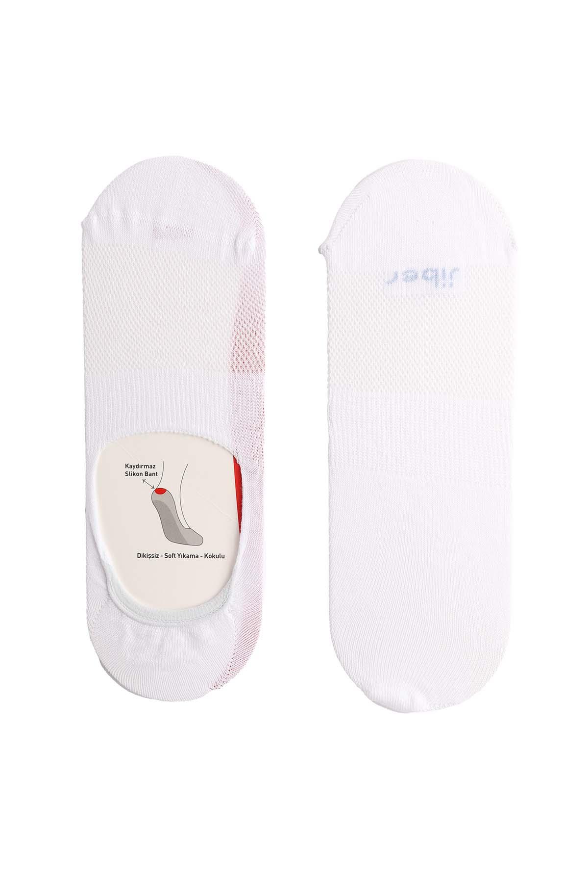 Erkek Beyaz Pamuklu  Babet Çorap 7108