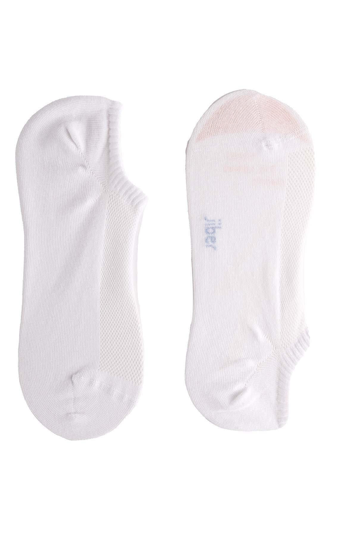 Erkek Beyaz Pamuklu  Sneaker Çorap 7701